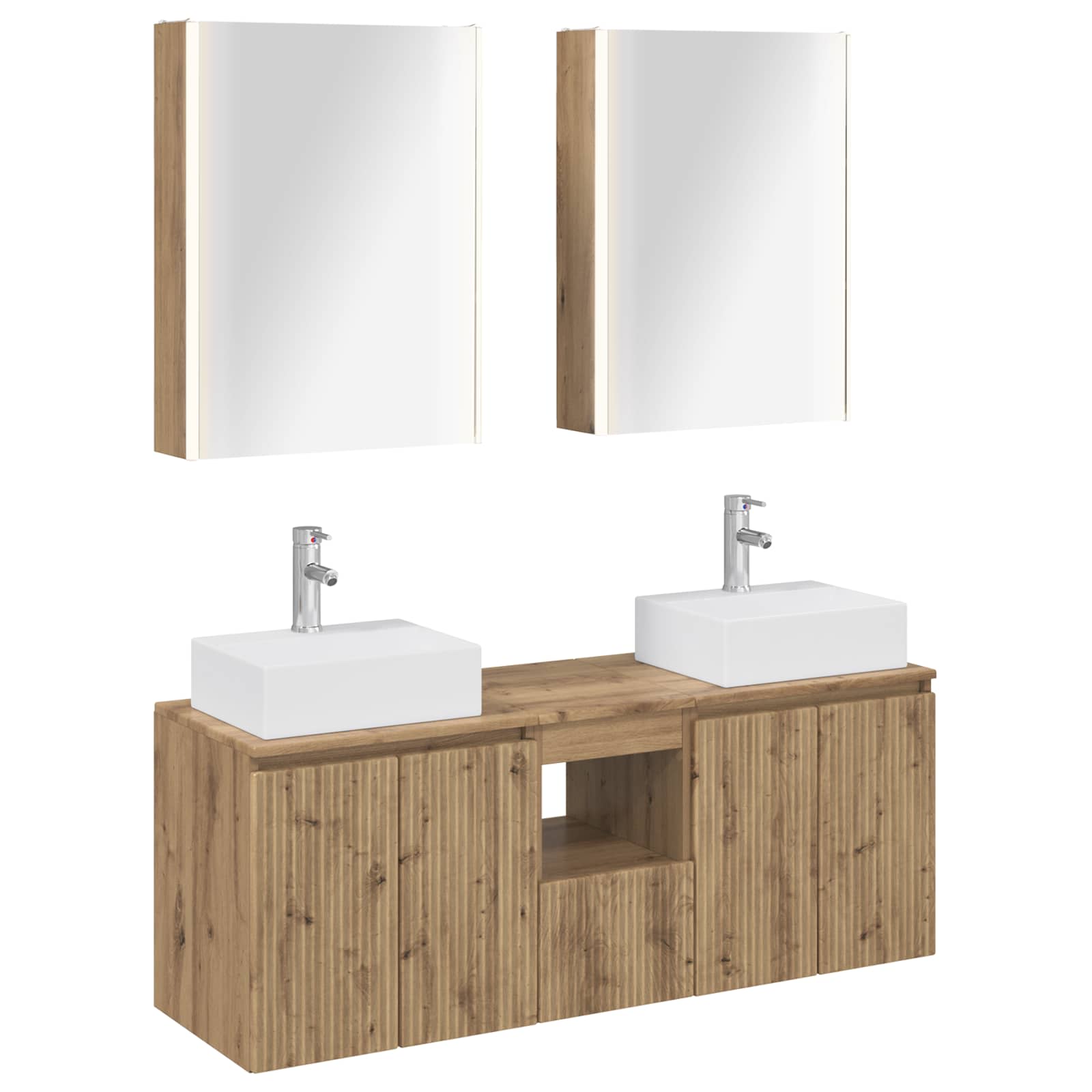 Set ormarića za kupaonicu 5 pcs Hrast artisan Konstruirano drvo