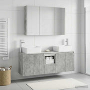 Set ormarića za kupaonicu 4 pcs Betonska siva Konstruirano drvo