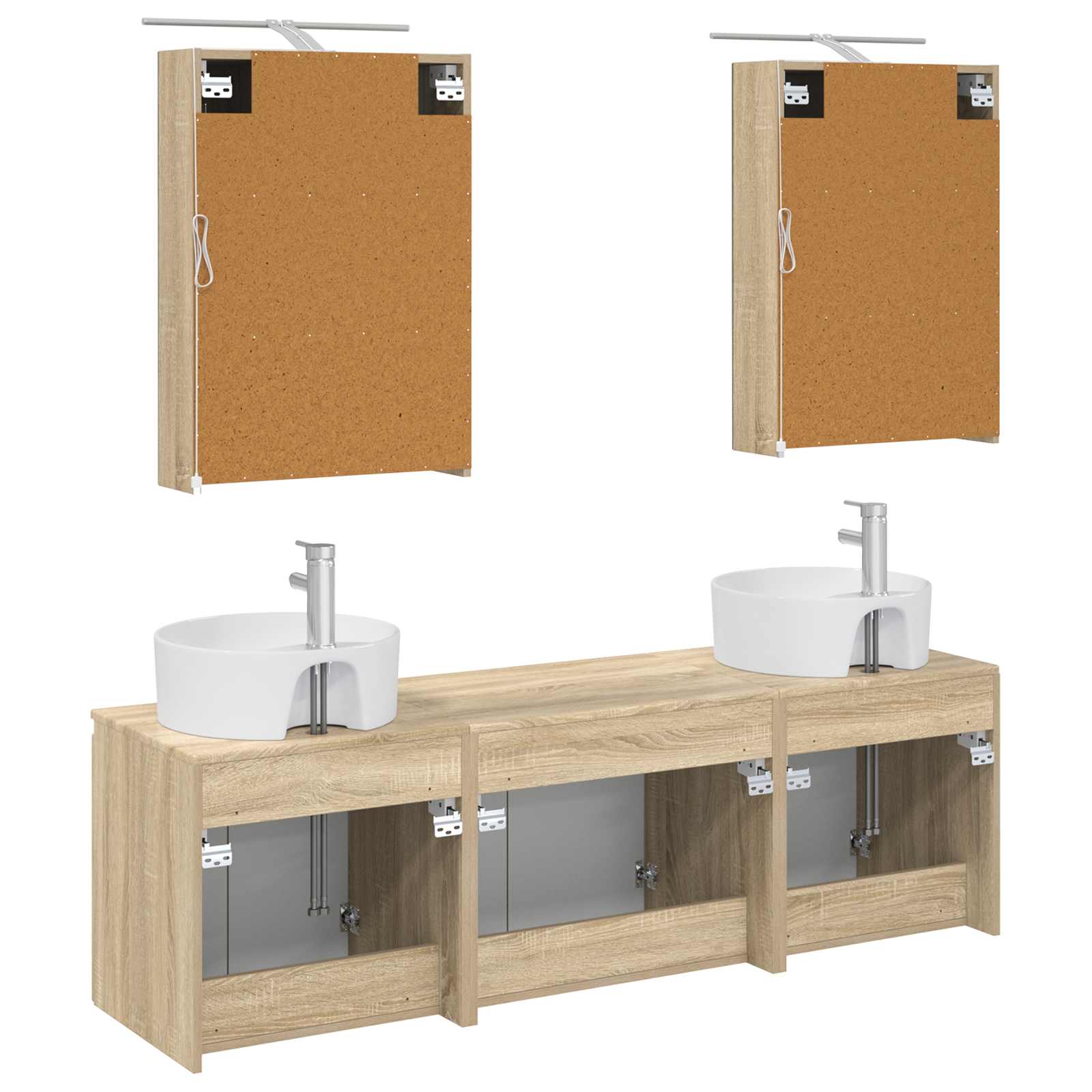 Set ormarića za kupaonicu 5 pcs Hrast sonoma Konstruirano drvo