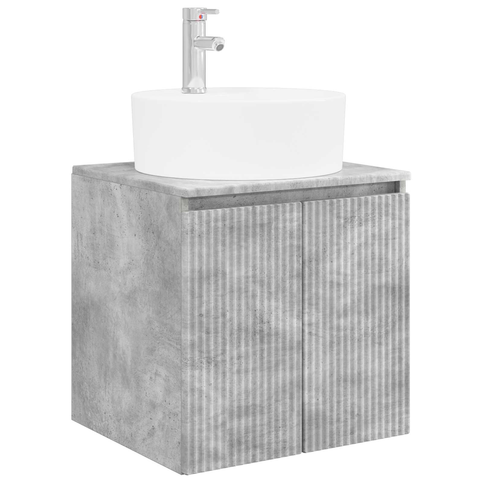 Set ormarića za kupaonicu 5 pcs Betonska siva Konstruirano drvo