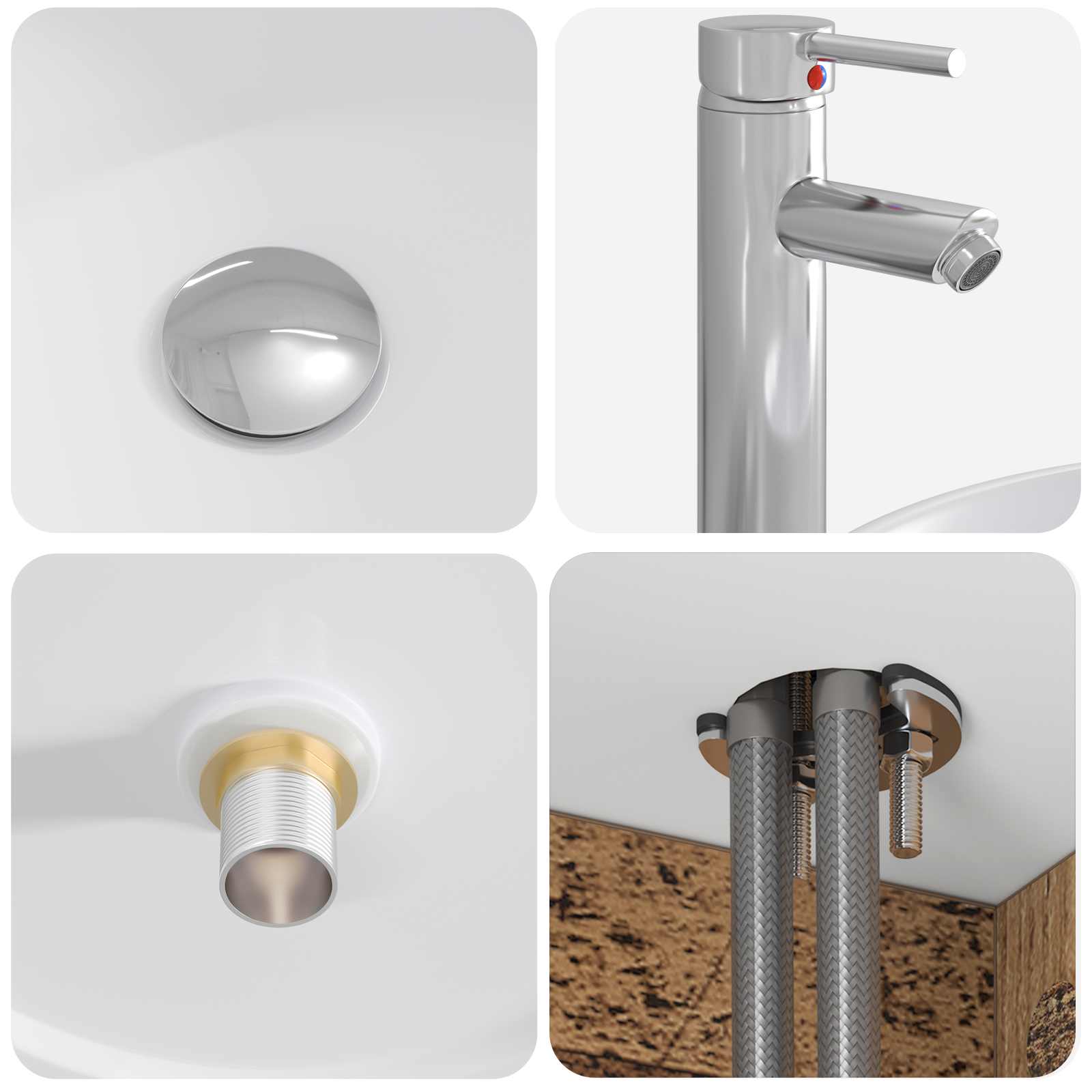 Set ormarića za kupaonicu 5 pcs Staro drvo Konstruirano drvo