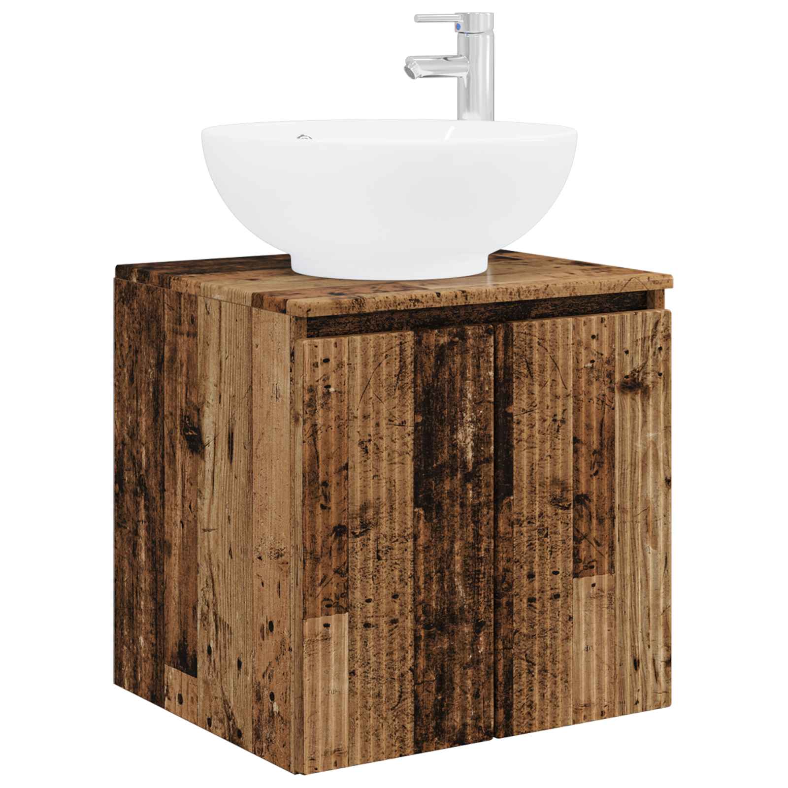 Set ormarića za kupaonicu 5 pcs Staro drvo Konstruirano drvo