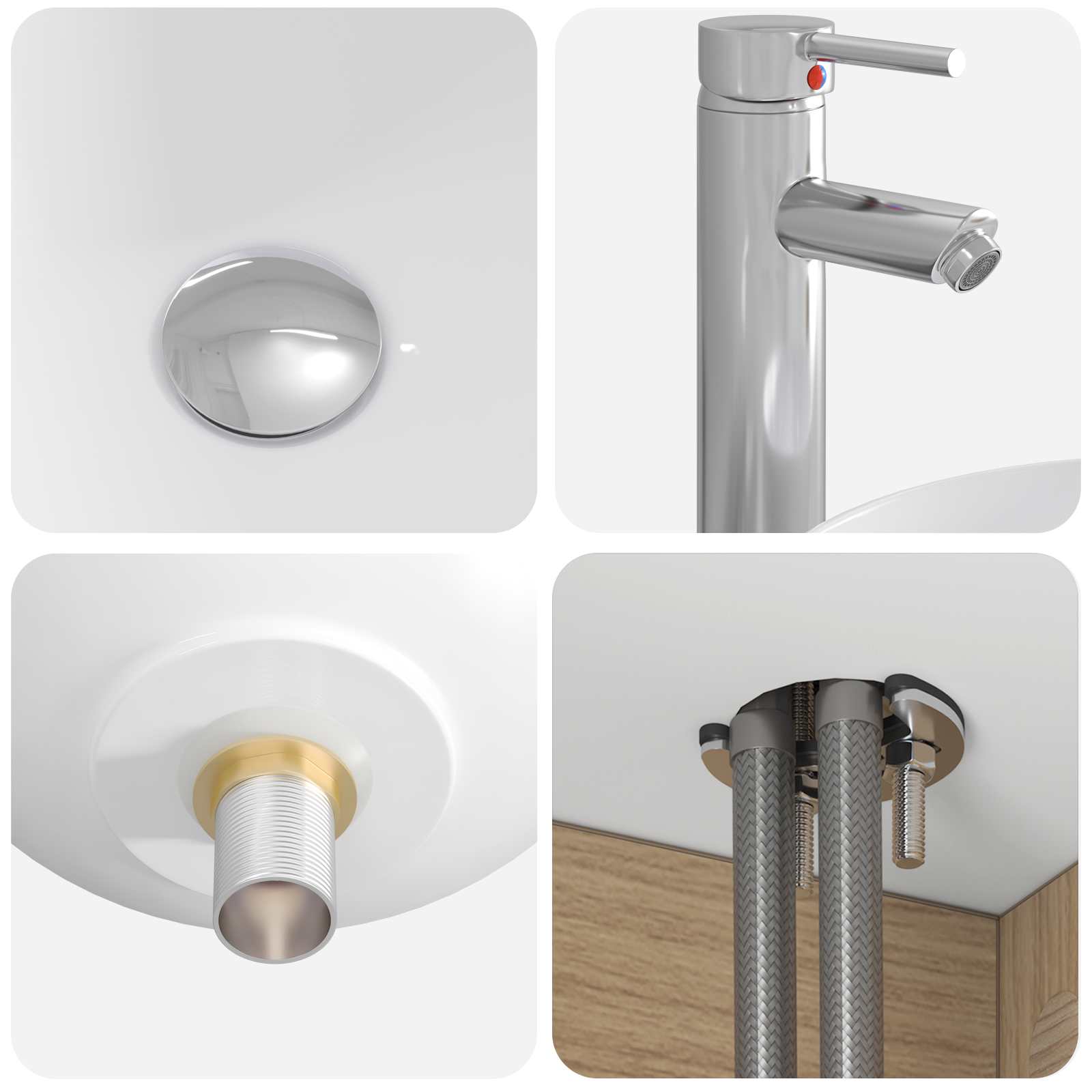 Set ormarića za kupaonicu 5 pcs Hrast artisan Konstruirano drvo