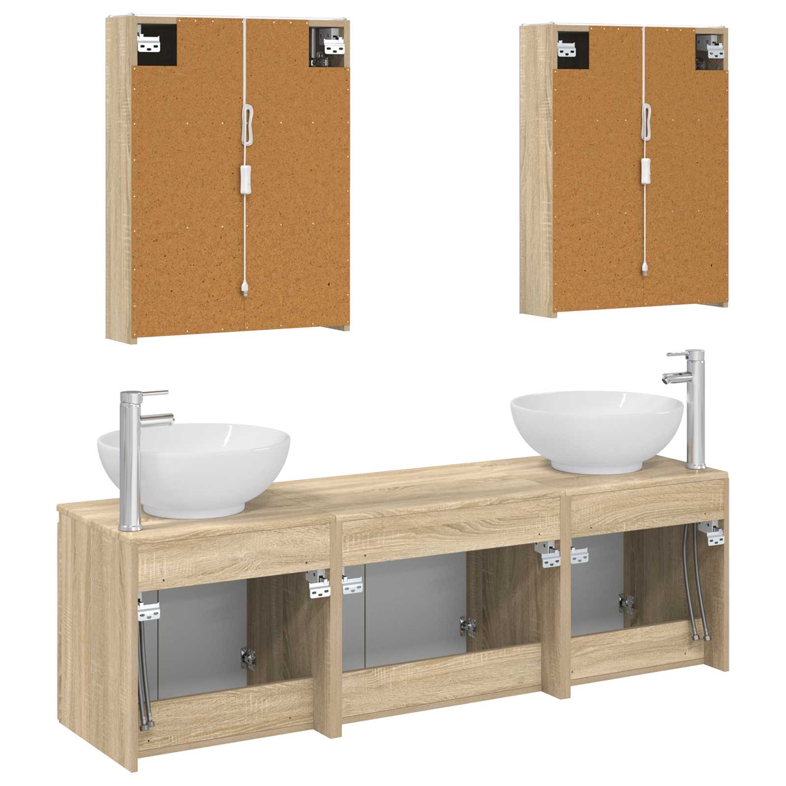 Set ormarića za kupaonicu 5 pcs Hrast sonoma Konstruirano drvo