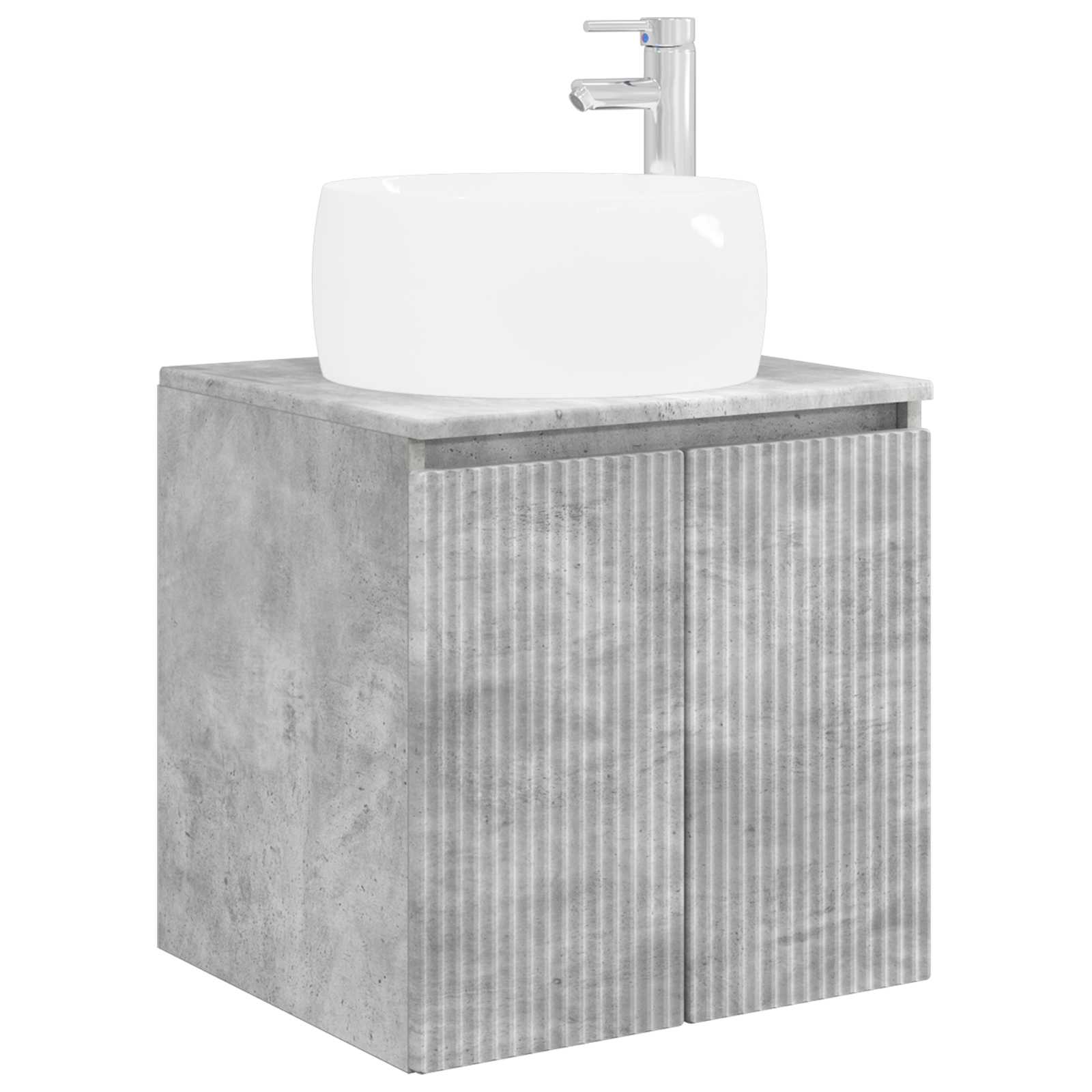 Set ormarića za kupaonicu 5 pcs Betonska siva Konstruirano drvo