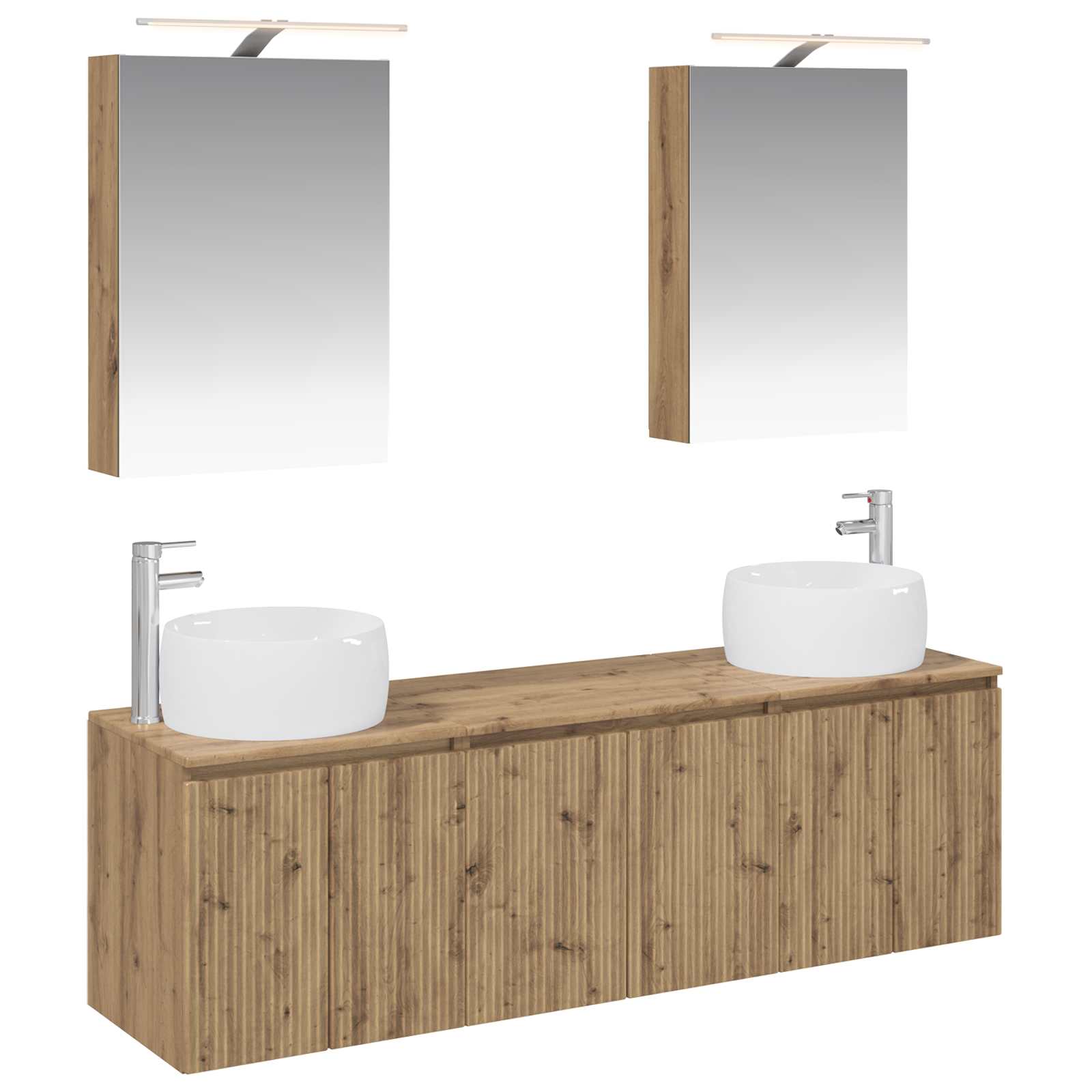 Set ormarića za kupaonicu 5 pcs Hrast artisan Konstruirano drvo