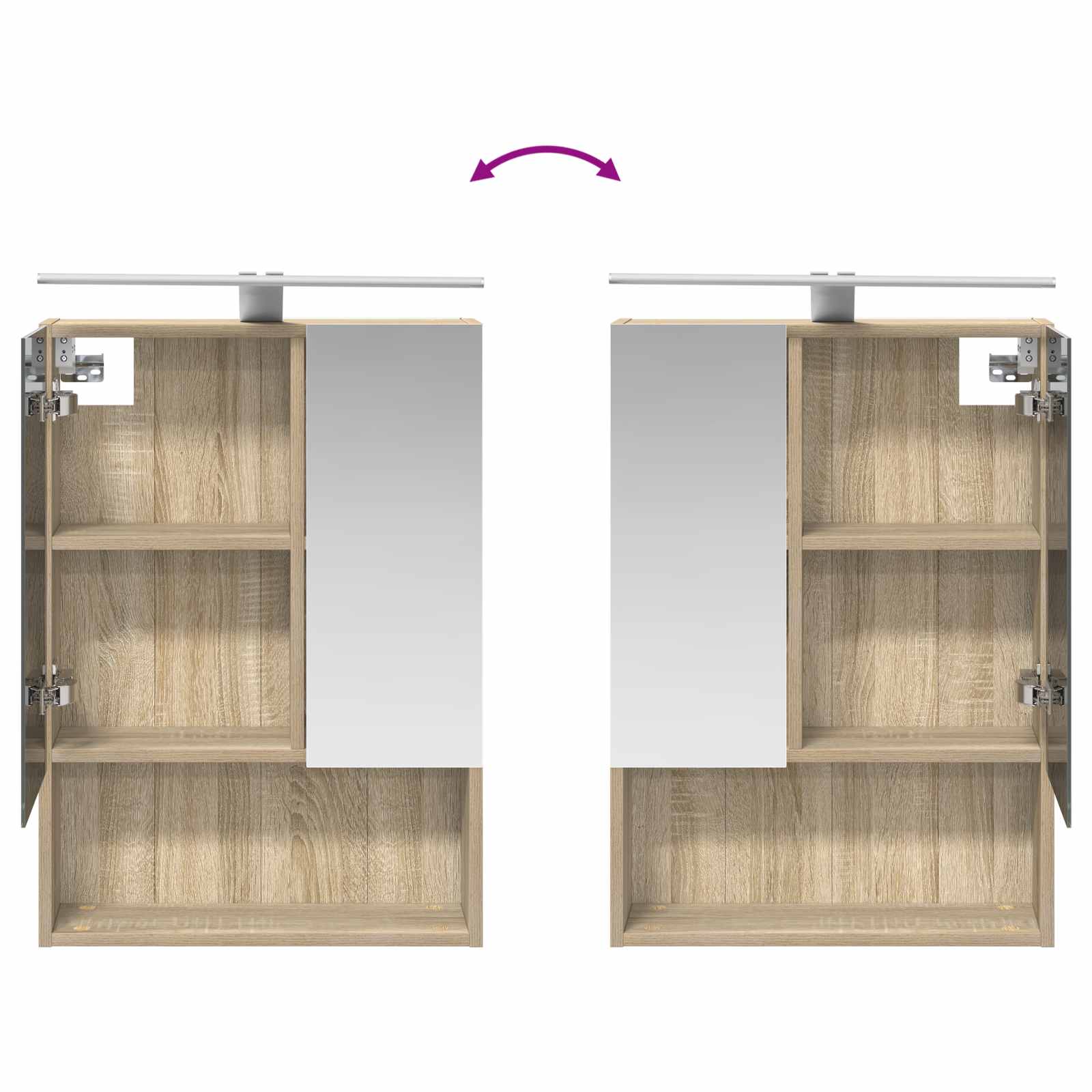 Set ormarića za kupaonicu 5 pcs Hrast sonoma Konstruirano drvo