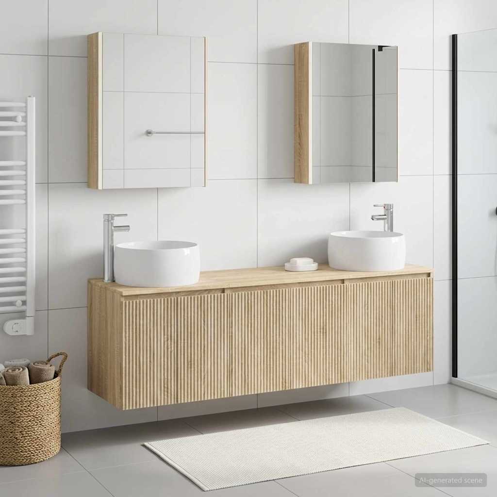 Set ormarića za kupaonicu 5 pcs Hrast sonoma Konstruirano drvo