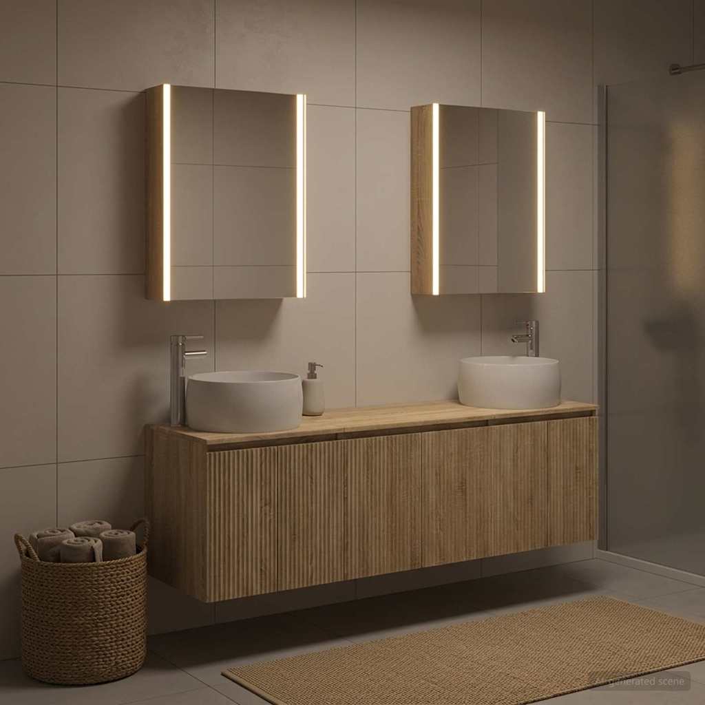 Set ormarića za kupaonicu 5 pcs Hrast sonoma Konstruirano drvo