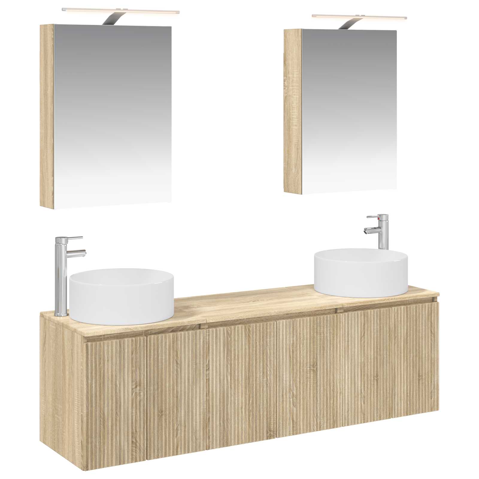 Set ormarića za kupaonicu 5 pcs Hrast sonoma Konstruirano drvo