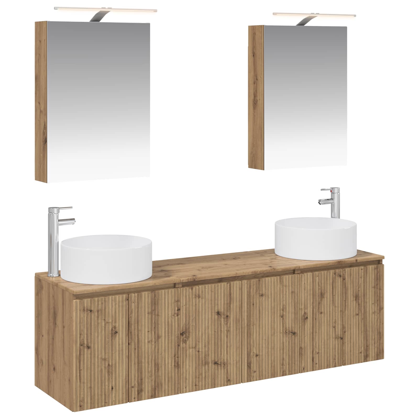 Set ormarića za kupaonicu 5 pcs Hrast artisan Konstruirano drvo
