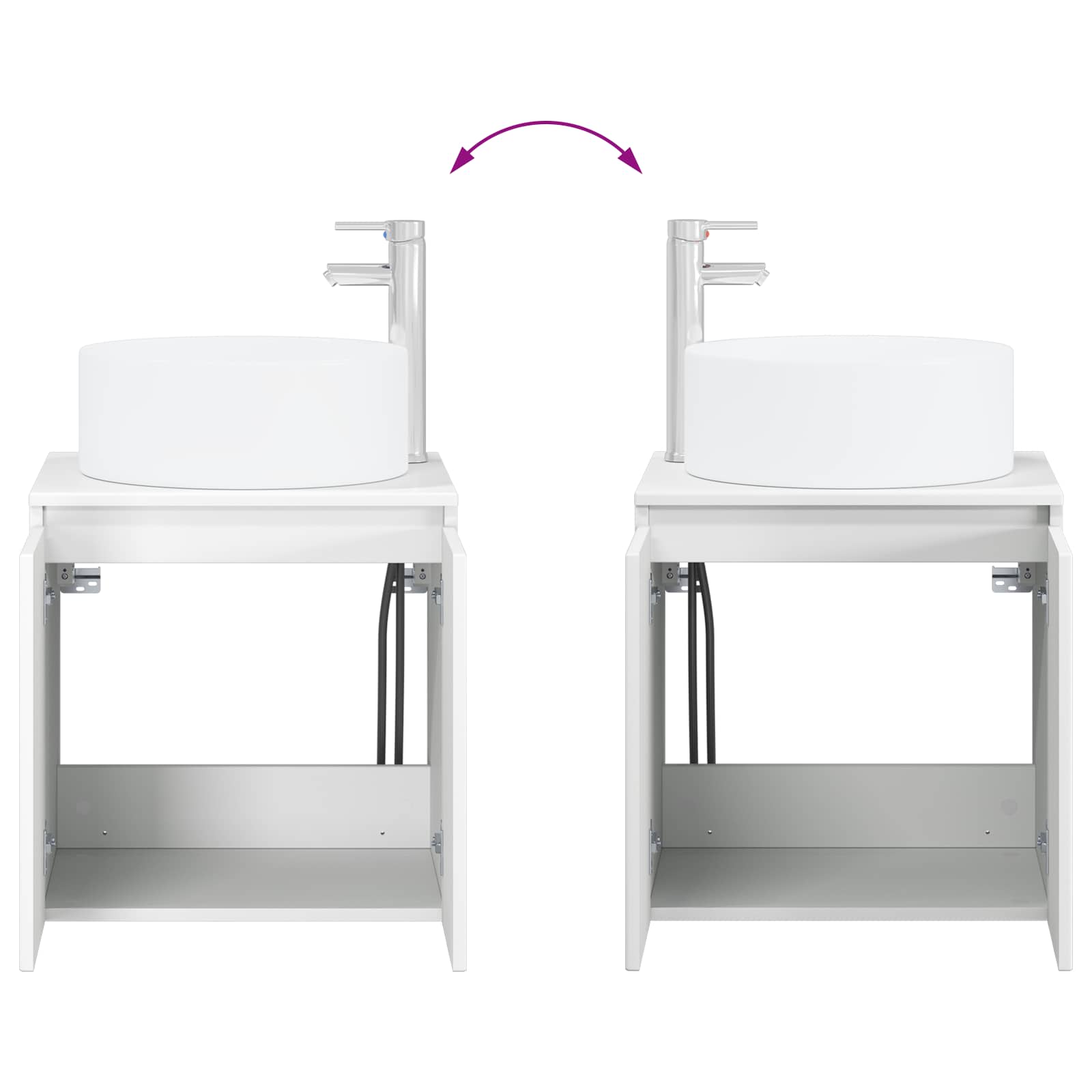Set ormarića za kupaonicu 4 pcs Bijela 100 x 14,5 x 70 cm