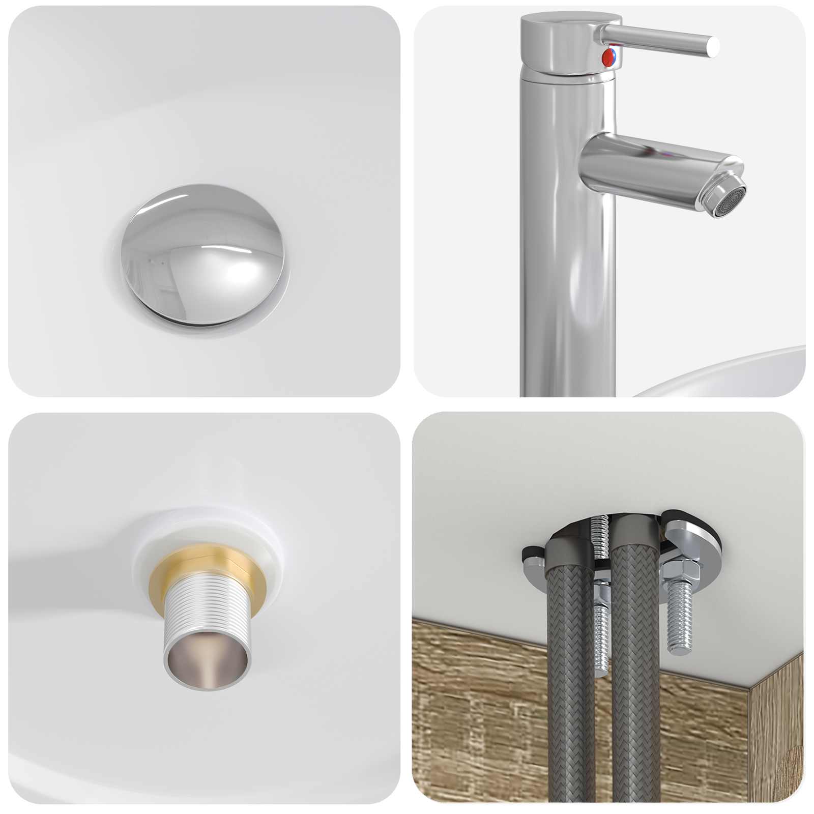 Set ormarića za kupaonicu 4 pcs Hrast sonoma 100 x 14,5 x 70 cm