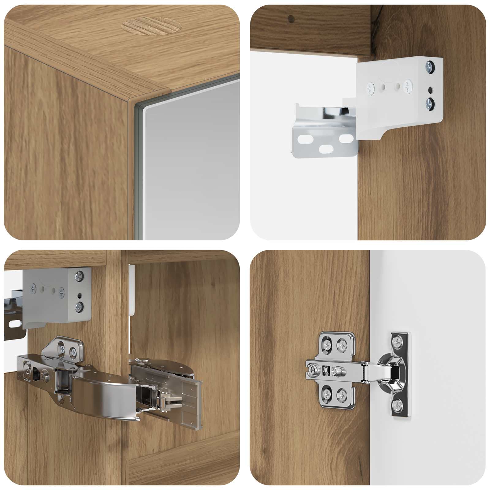 Set ormarića za kupaonicu 4 pcs Hrast artisan