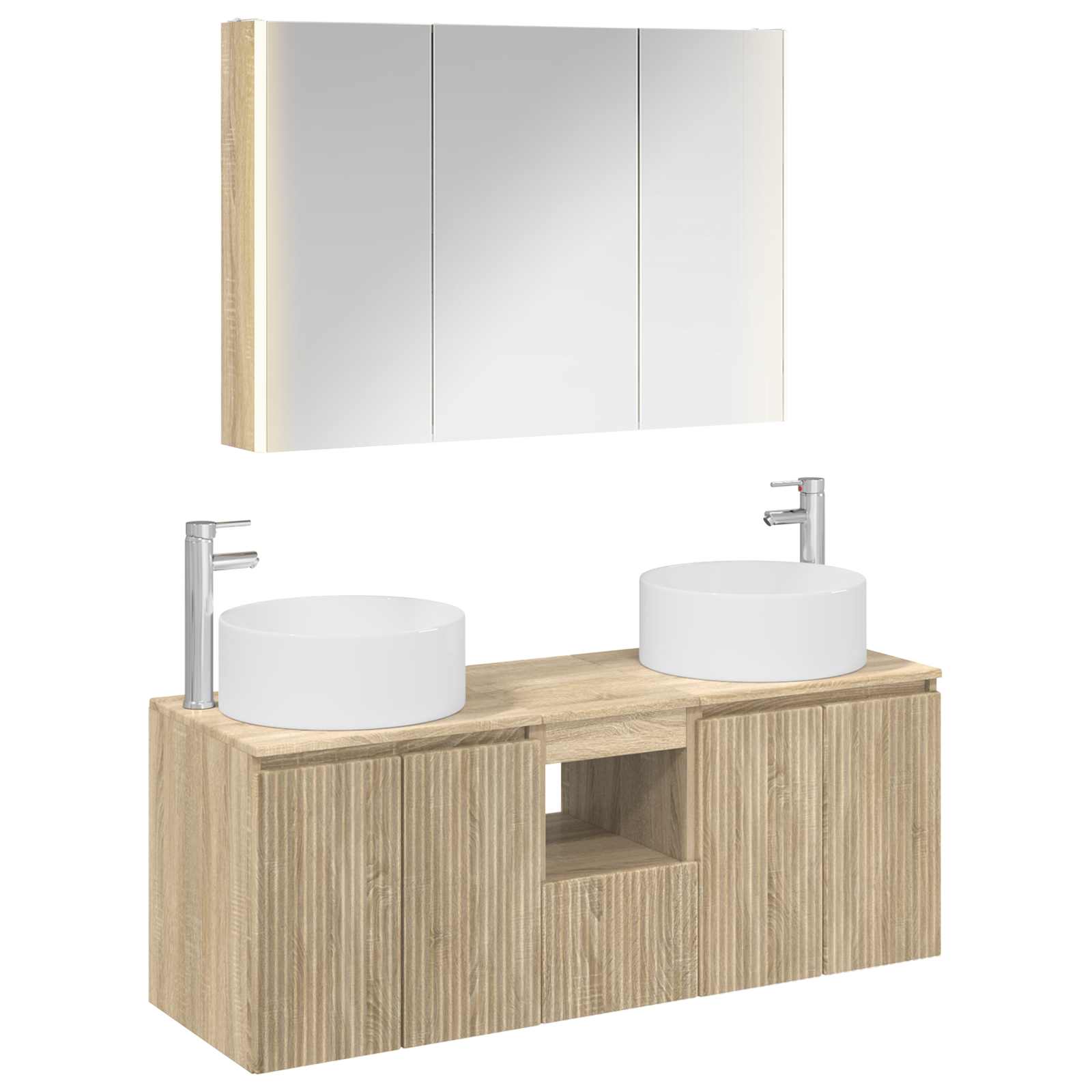 Set ormarića za kupaonicu 4 pcs Hrast sonoma