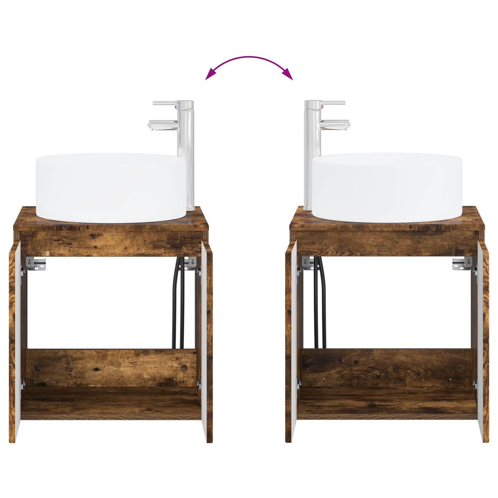 Set ormarića za kupaonicu 4 pcs Dimljeni hrast