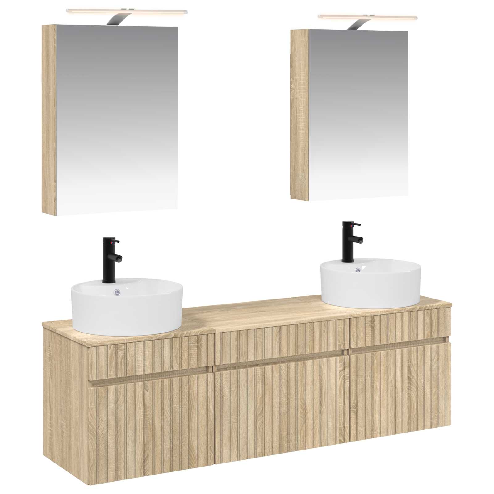Set ormarića za kupaonicu 5 pcs Hrast sonoma 50 x 14,5 x 70 cm