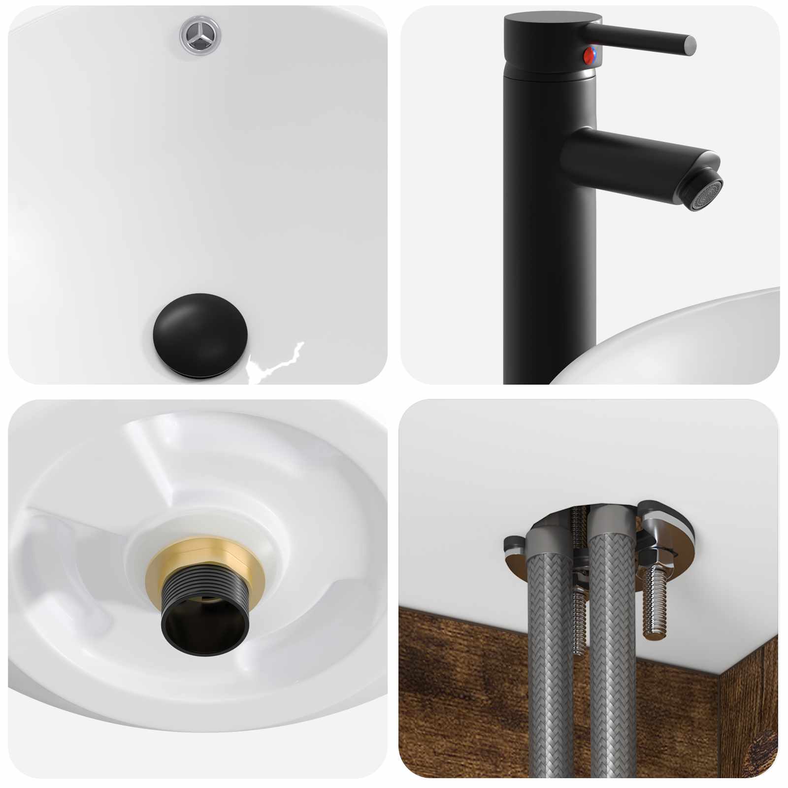Set ormarića za kupaonicu 4 pcs Dimljeni hrast