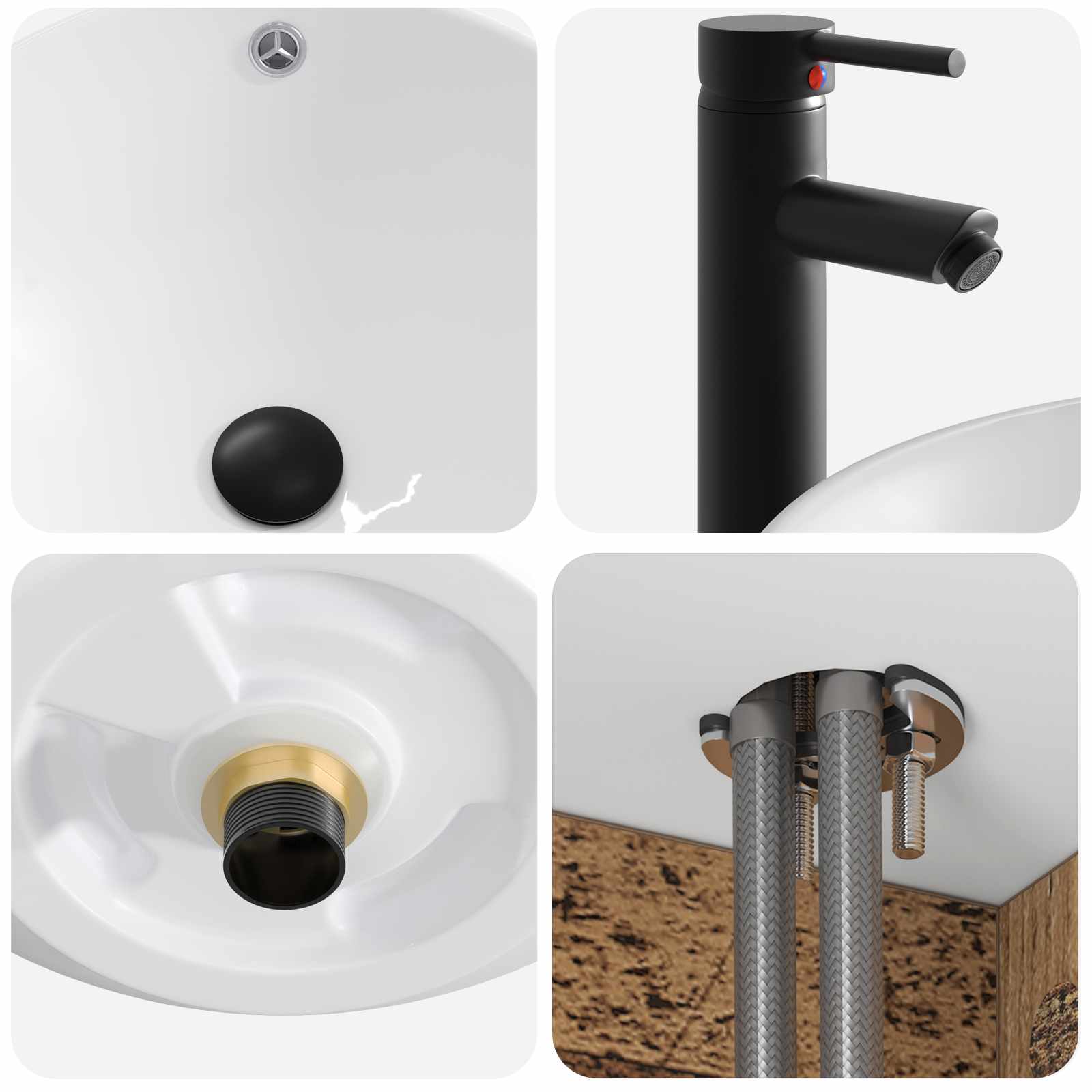 Set ormarića za kupaonicu 4 pcs Staro drvo 103,5 x 15,5 x 70 cm