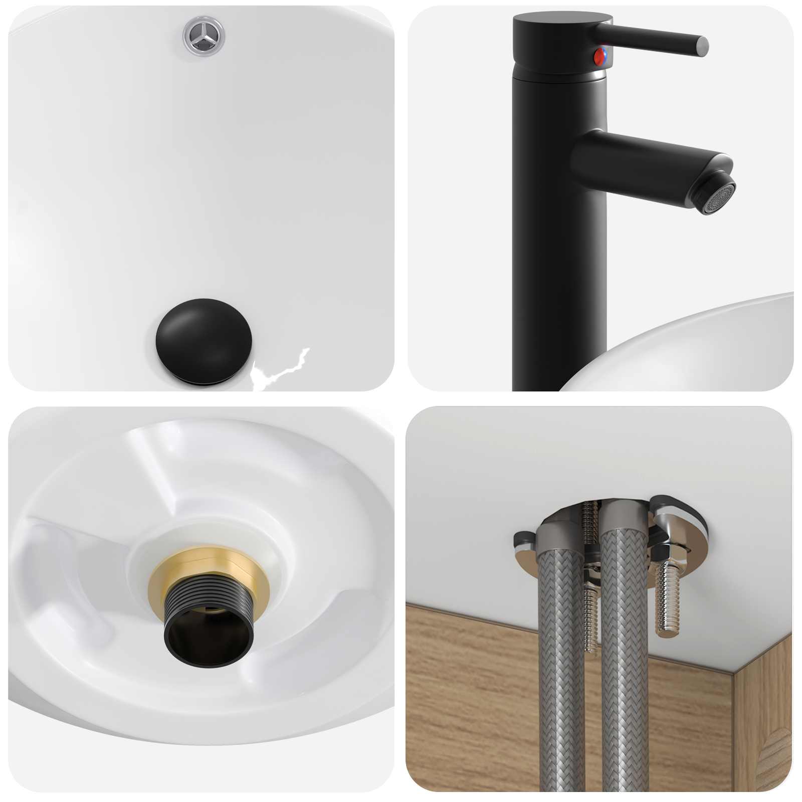 Set ormarića za kupaonicu 4 pcs Hrast artisan