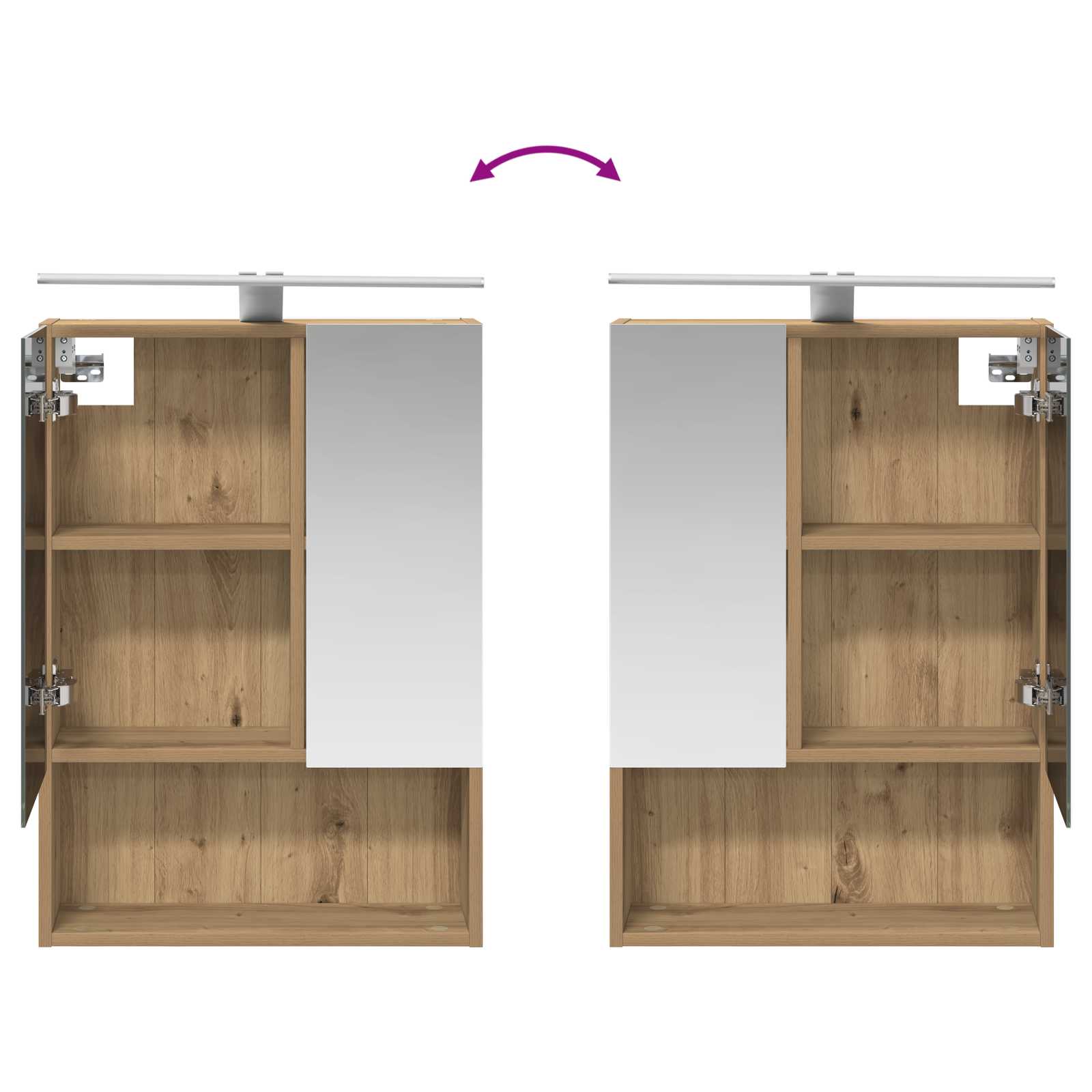 Set ormarića za kupaonicu 5 pcs Hrast artisan 50 x 14,5 x 70 cm