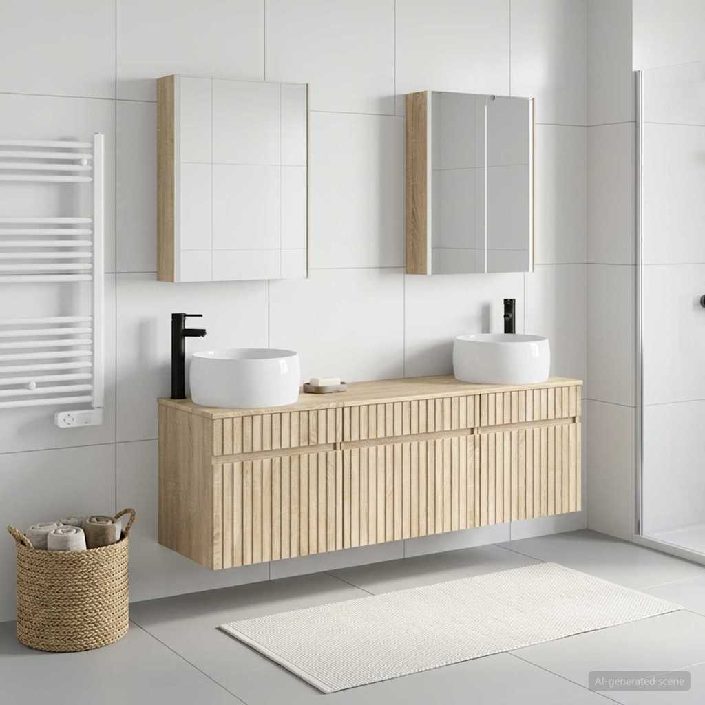 Set ormarića za kupaonicu 5 pcs Hrast sonoma 53 x 15,5 x 70 cm