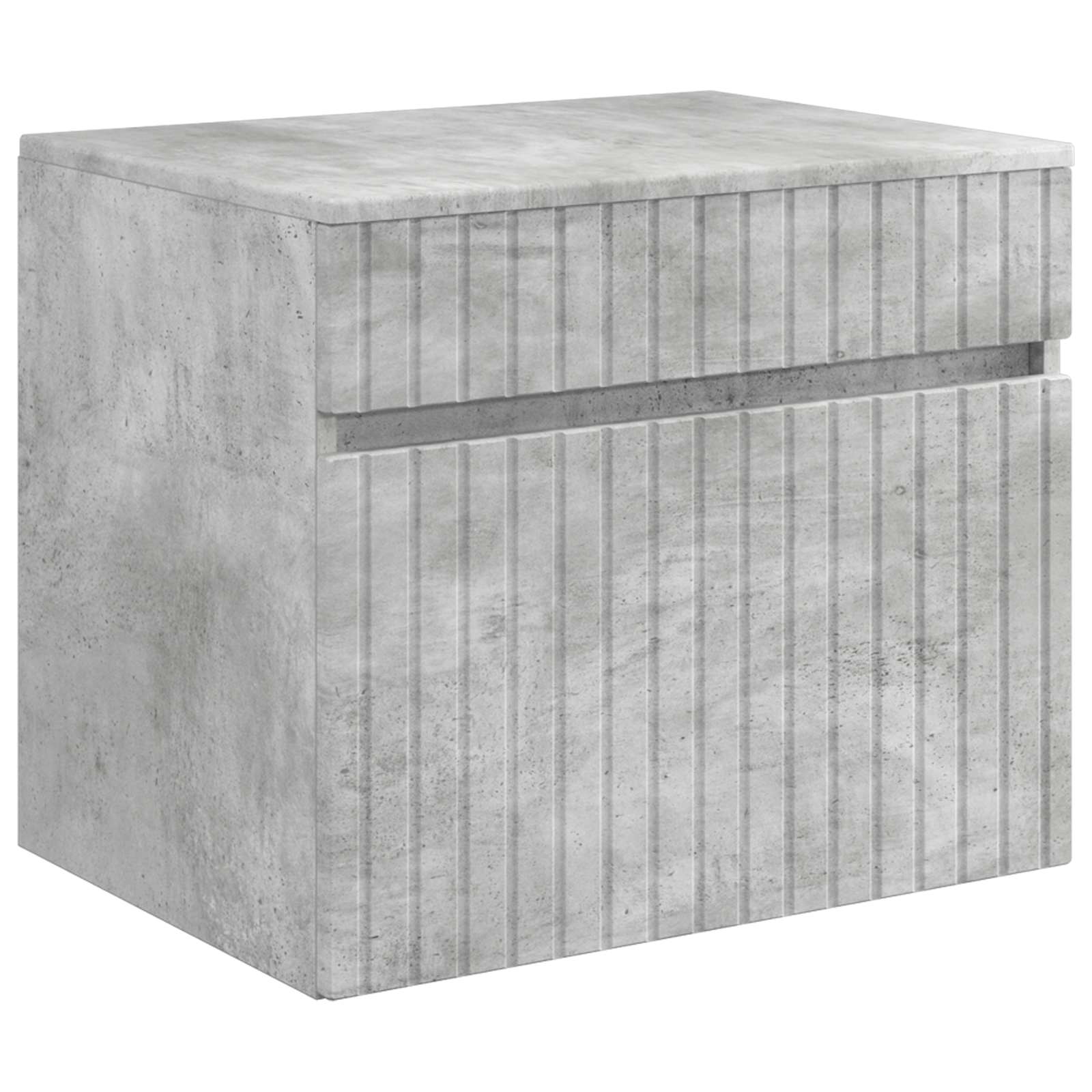 Set ormarića za kupaonicu 5 pcs Betonska siva 53 x 15,5 x 70 cm