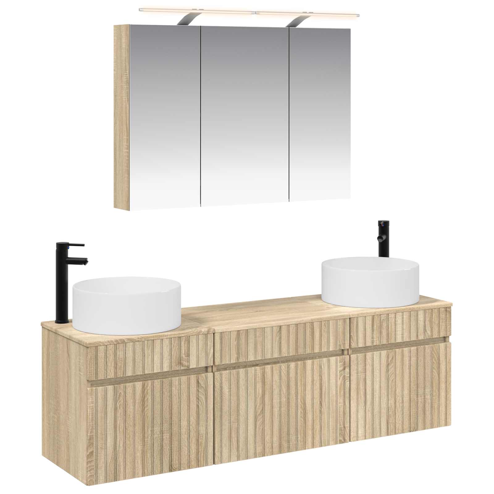 Set ormarića za kupaonicu 4 pcs Hrast sonoma 100 x 14,5 x 70 cm