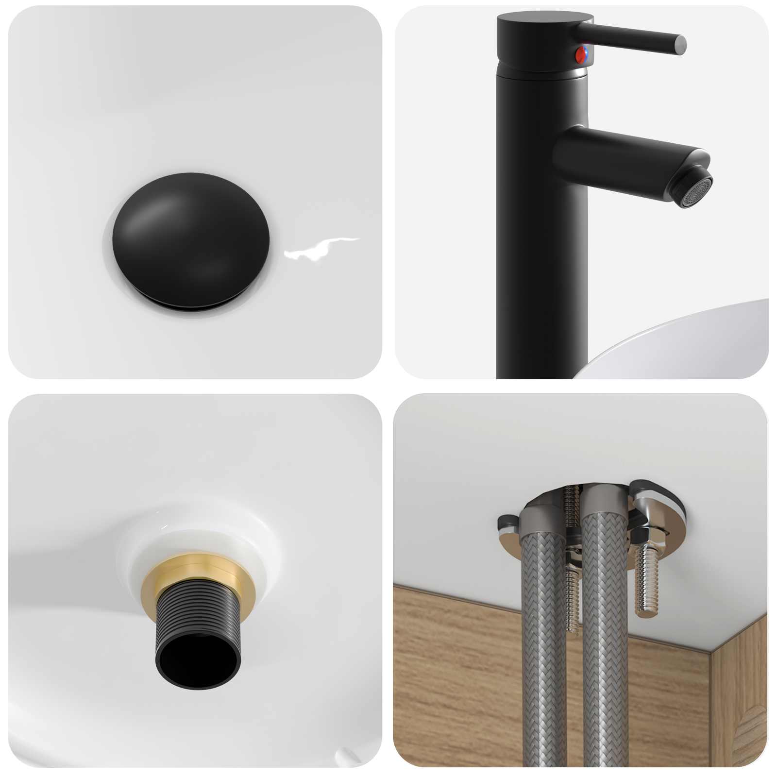 Set ormarića za kupaonicu 4 pcs Hrast artisan
