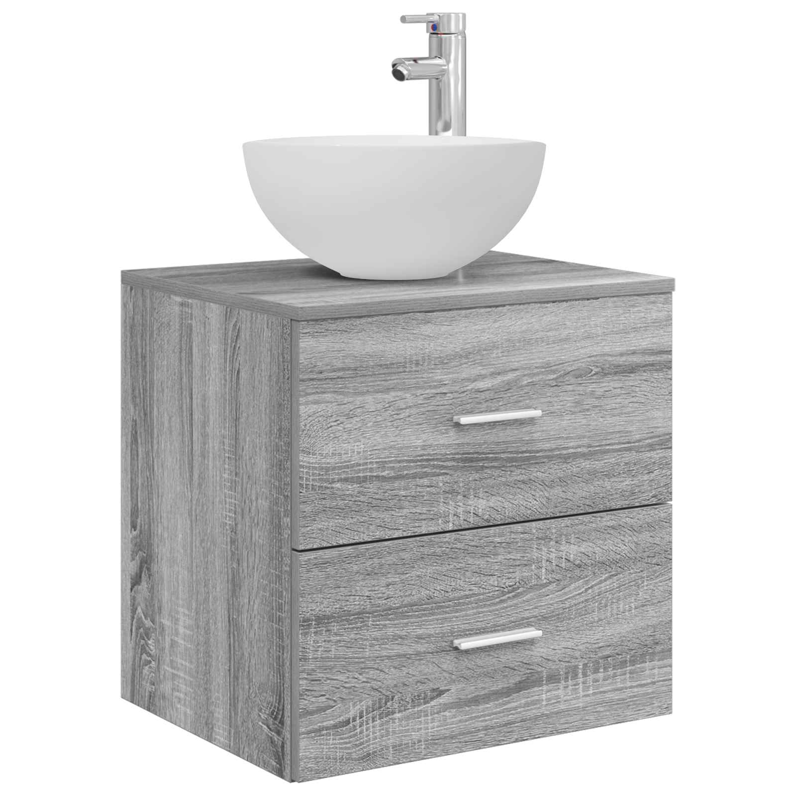 Set ormarića za kupaonicu 5 pcs Siva Sonoma 50 x 14,5 x 70 cm