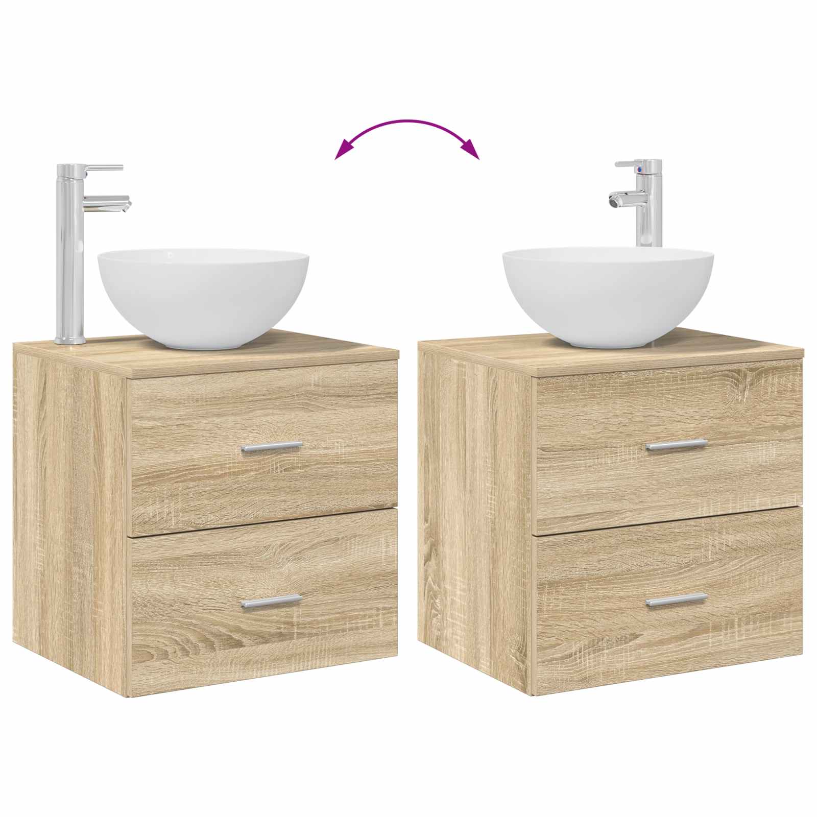 Set ormarića za kupaonicu 5 pcs Hrast sonoma 50 x 14,5 x 70 cm