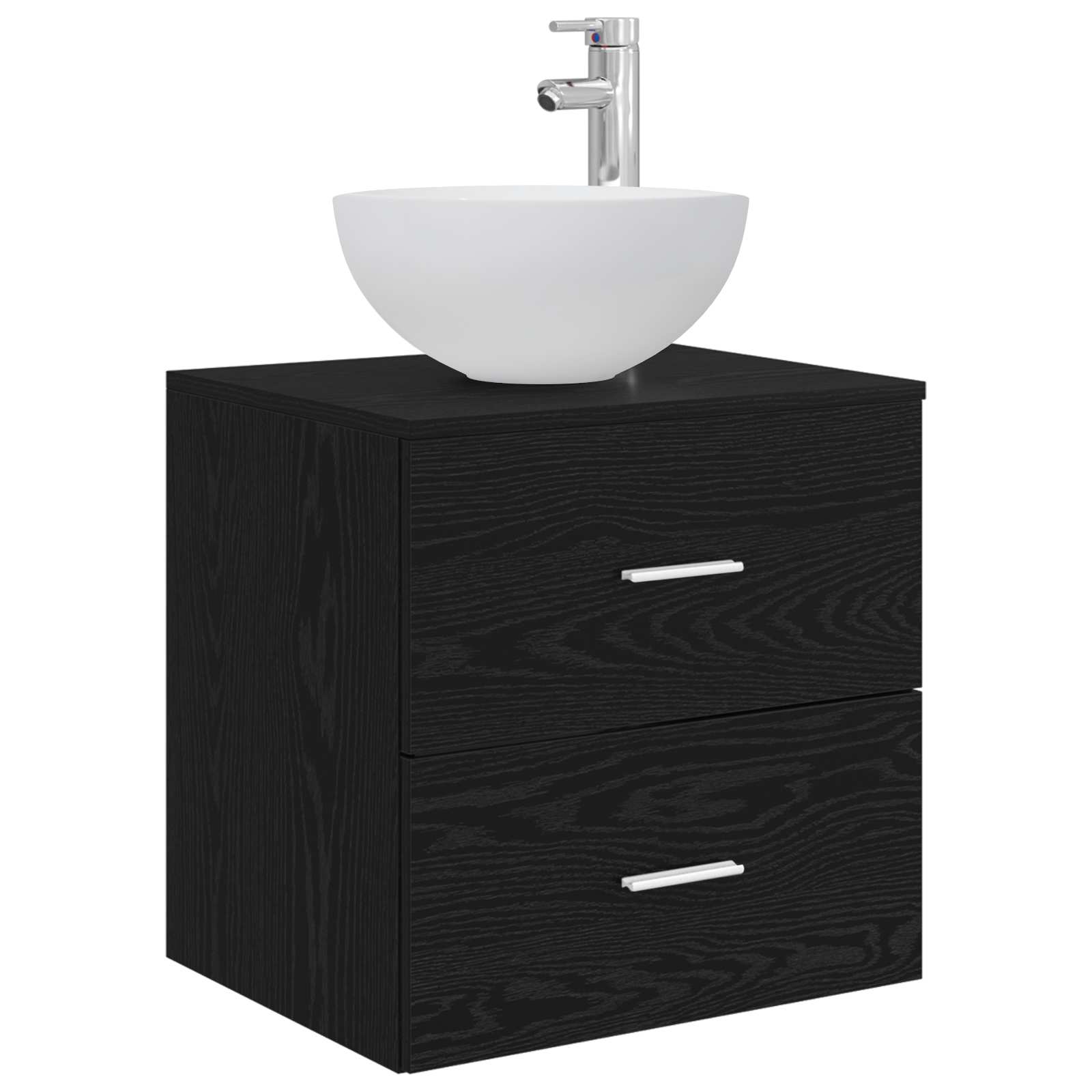 Set namještaja za kupaonicu 4 pcs Crni hrast