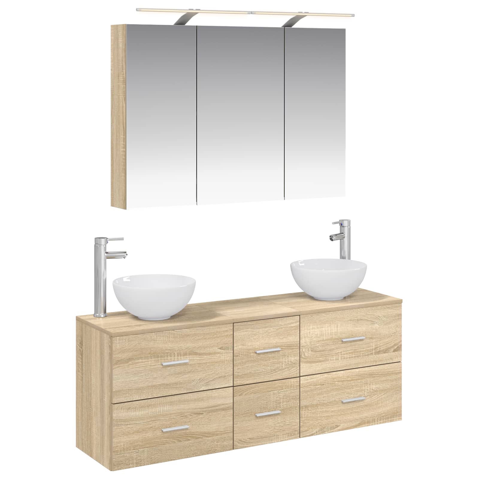 Set namještaja za kupaonicu 4 pcs Hrast sonoma