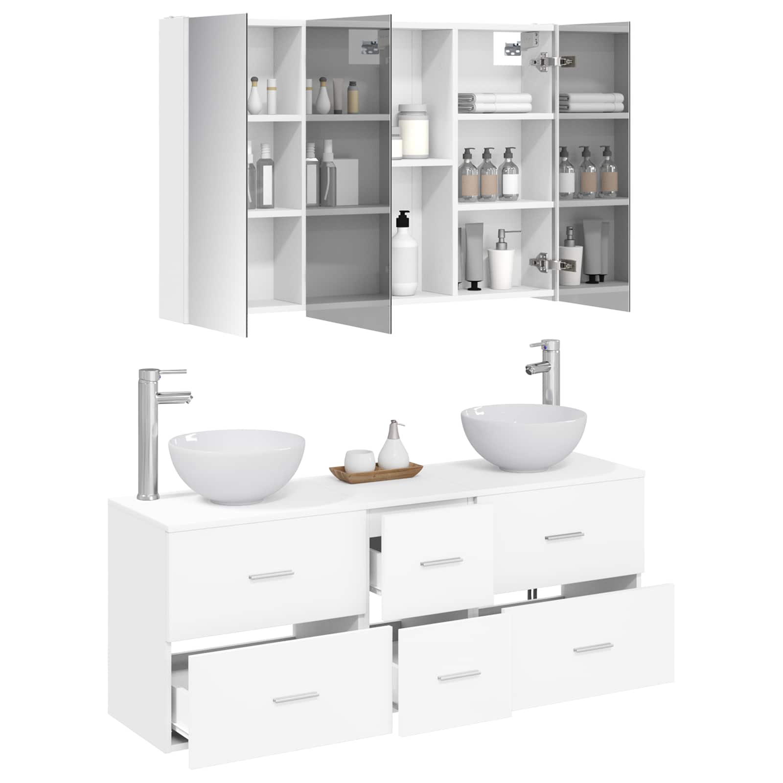Set namještaja za kupaonicu 4 pcs Bijela