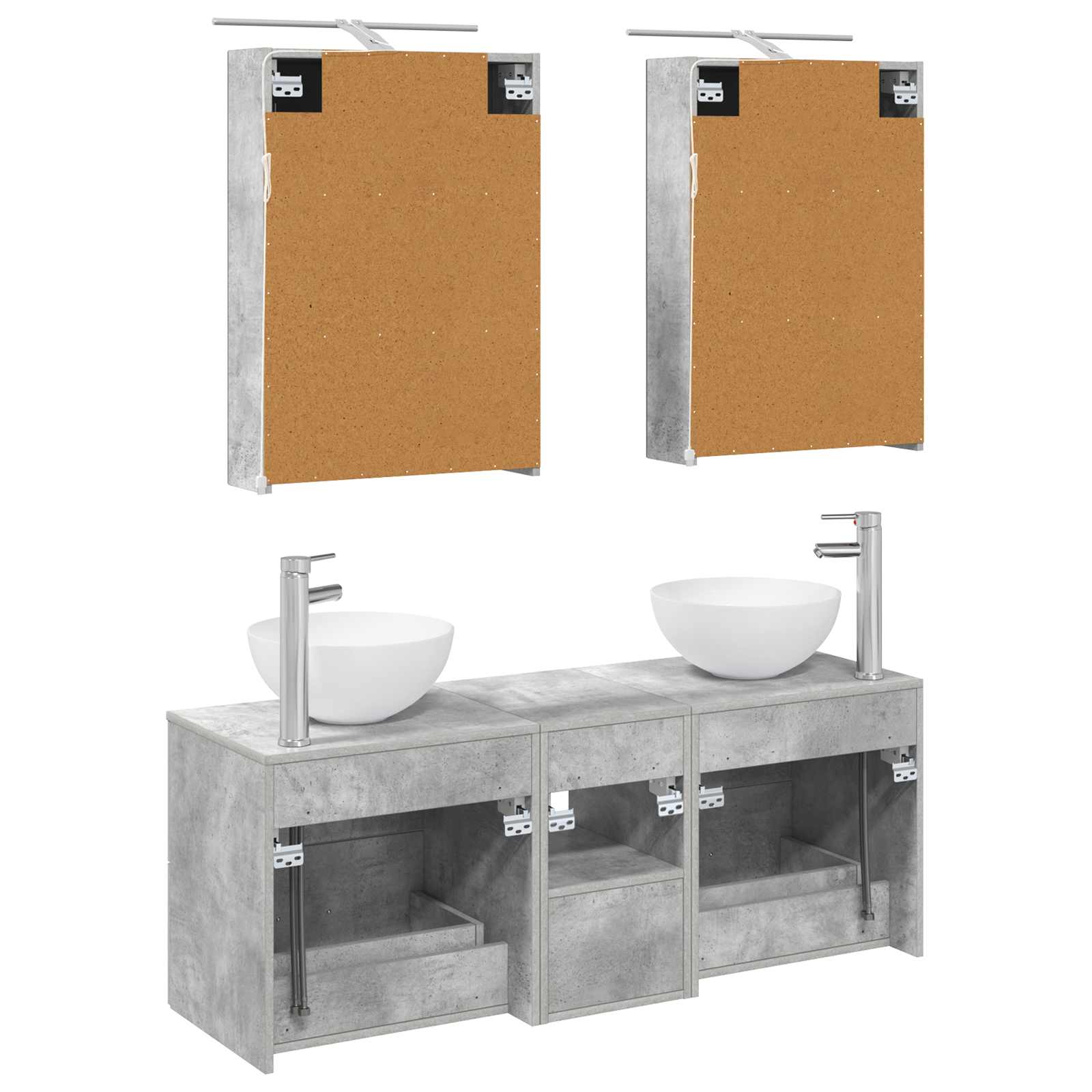 Set namještaja za kupaonicu 5 pcs Betonska siva