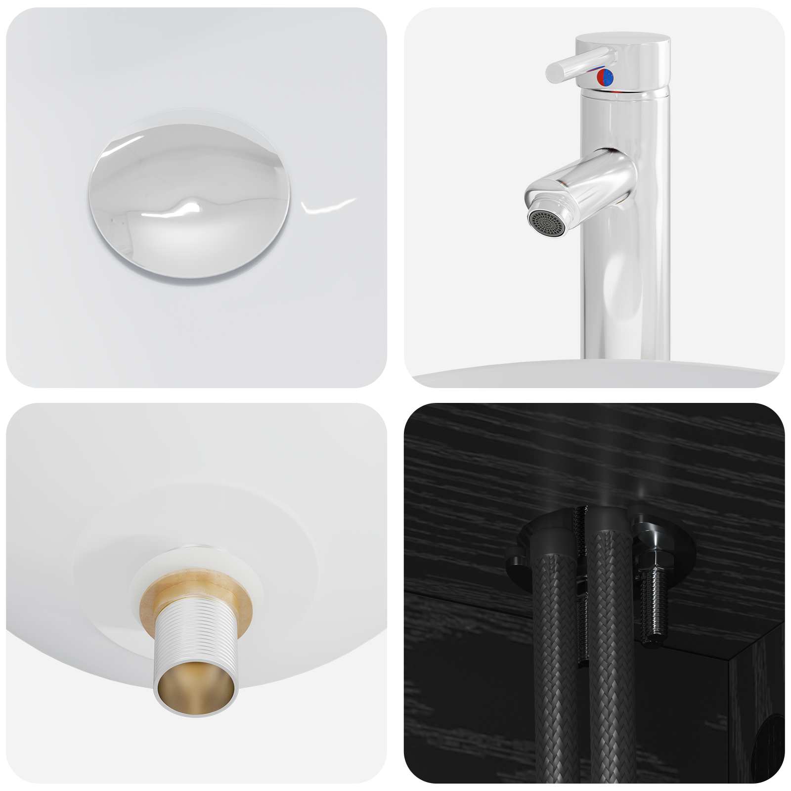 Set namještaja za kupaonicu 4 pcs Crni hrast