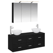 Set namještaja za kupaonicu 4 pcs Crni hrast