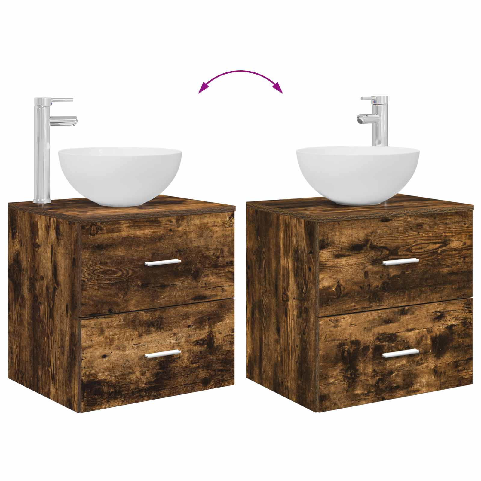 Set namještaja za kupaonicu 4 pcs Dimljeni hrast