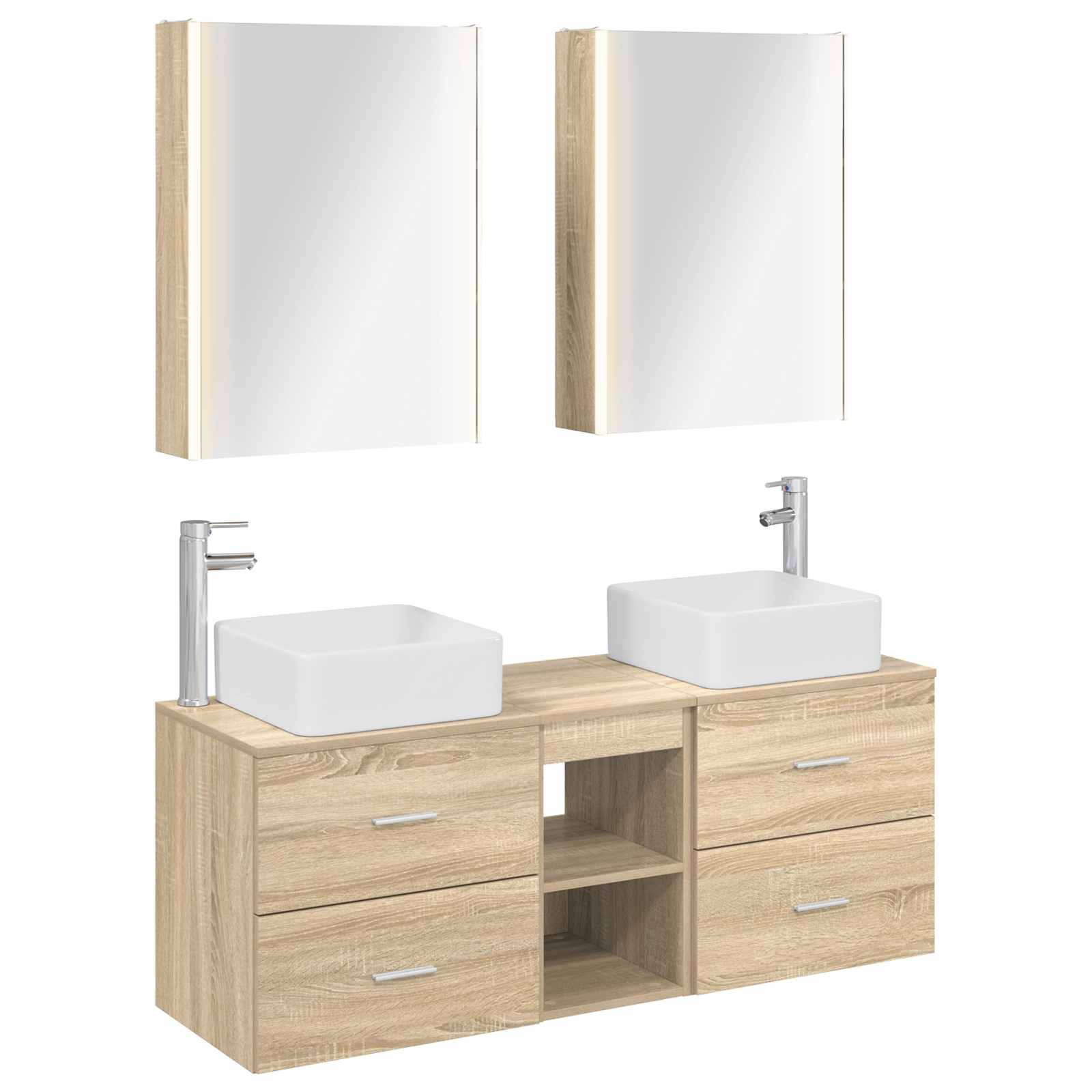 Set namještaja za kupaonicu 5 pcs Hrast sonoma