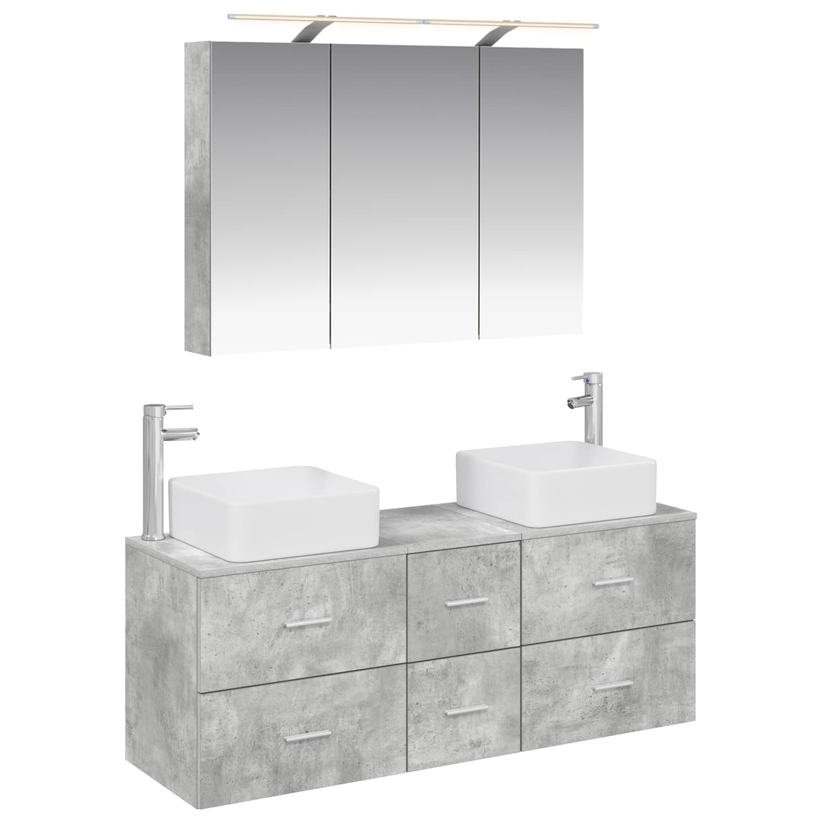 Set namještaja za kupaonicu 4 pcs Betonska siva