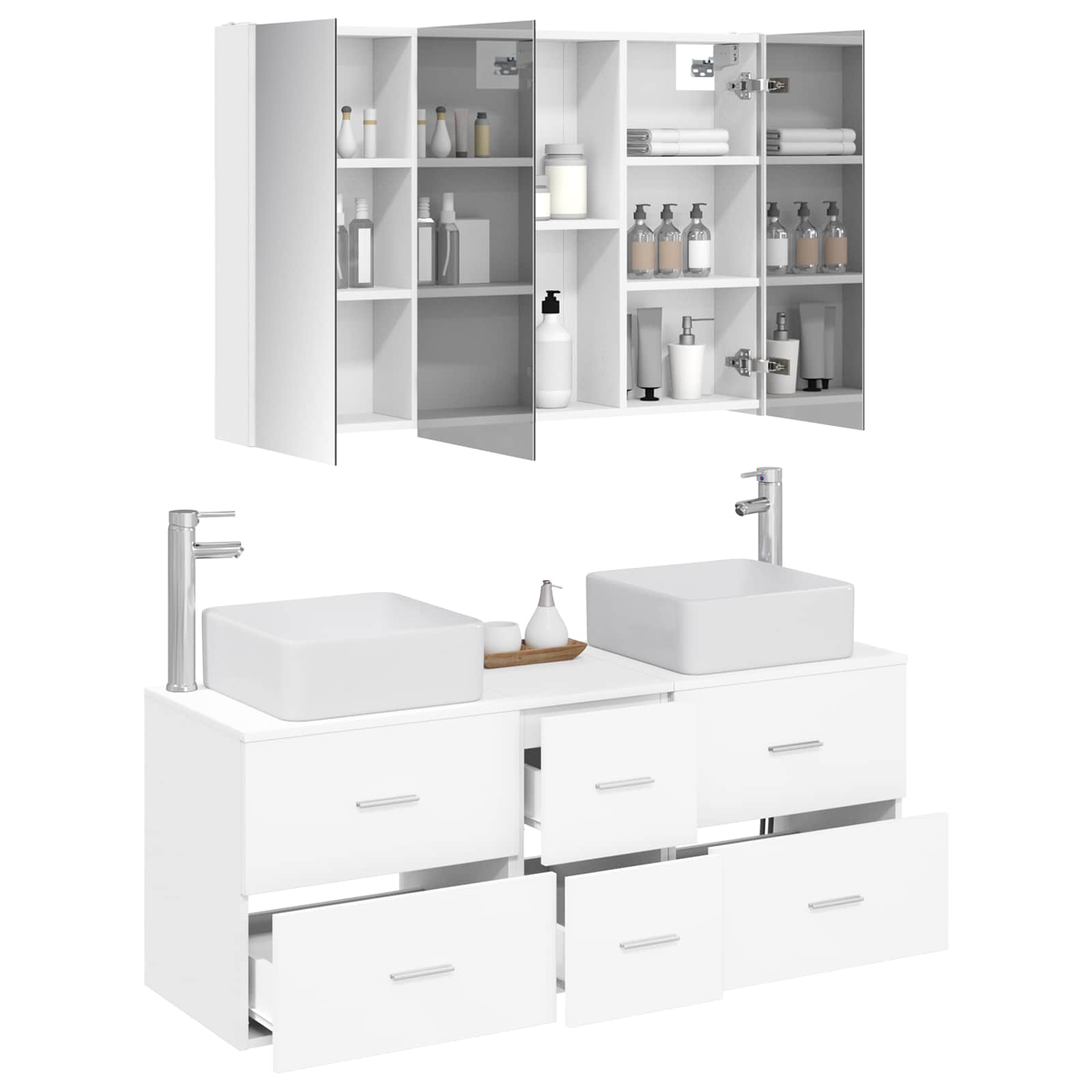 Set namještaja za kupaonicu 4 pcs Bijela