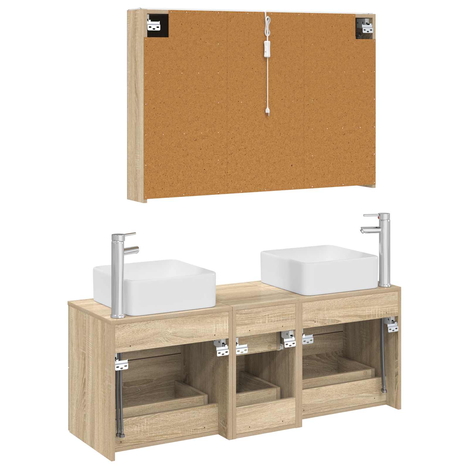 Set namještaja za kupaonicu 4 pcs Hrast sonoma