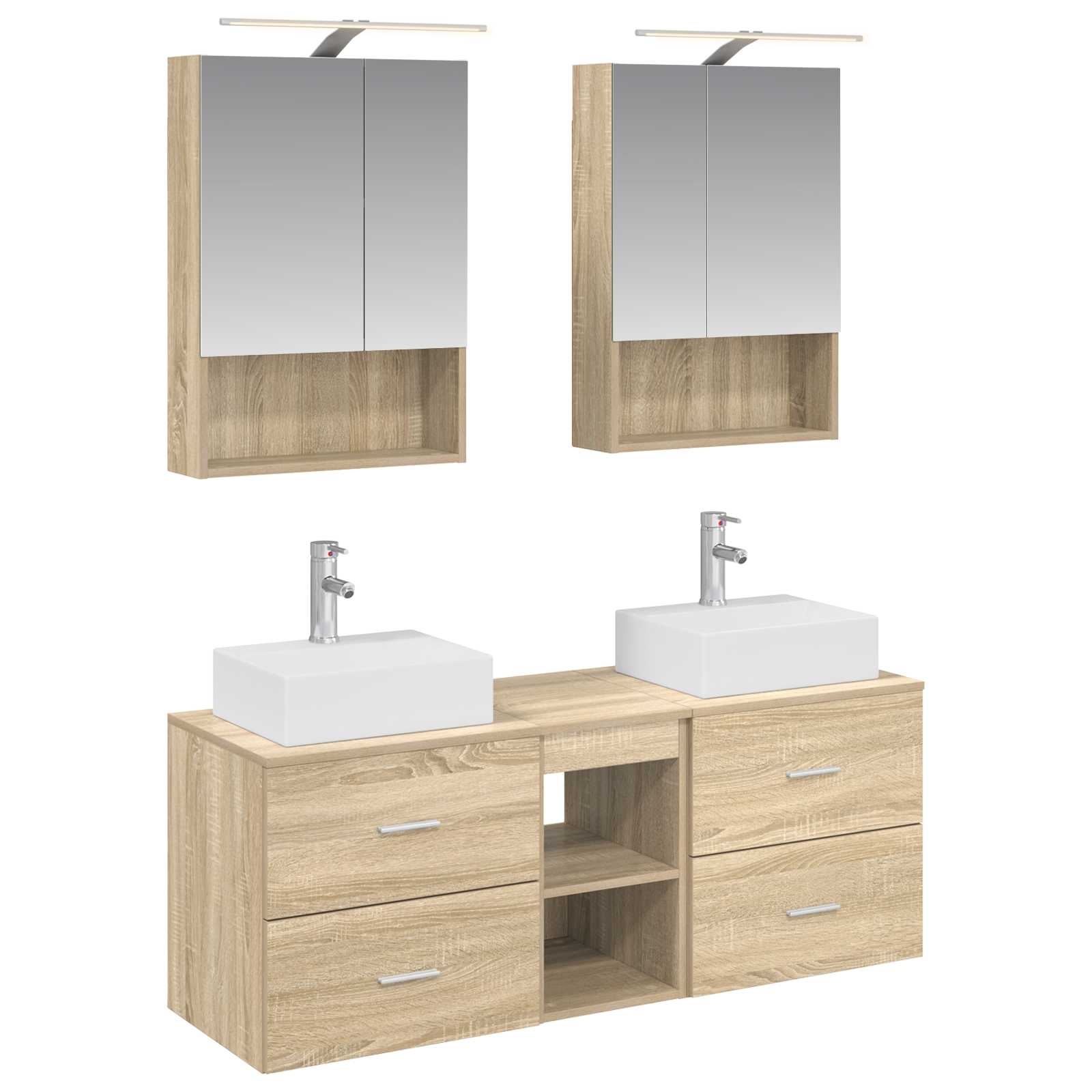 Set namještaja za kupaonicu 5 pcs Hrast sonoma