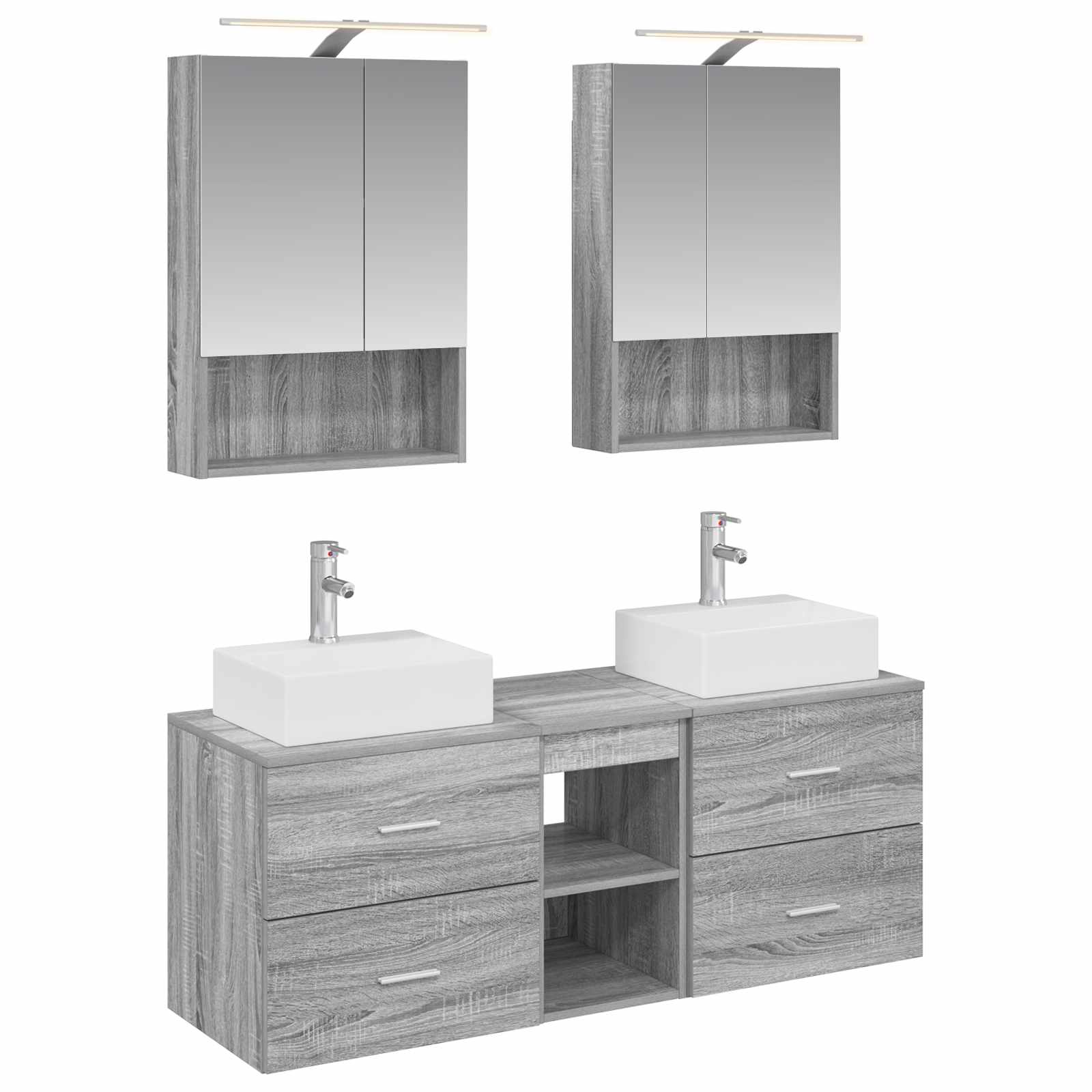 Set namještaja za kupaonicu 5 pcs Siva Sonoma