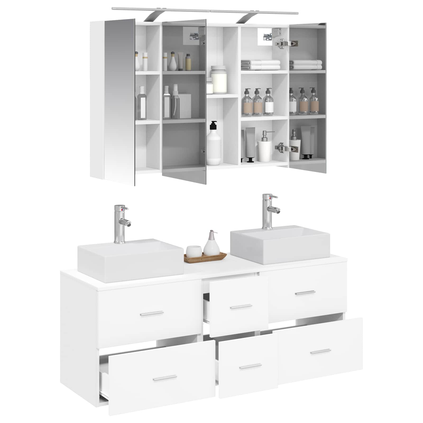 Set namještaja za kupaonicu 4 pcs Bijela