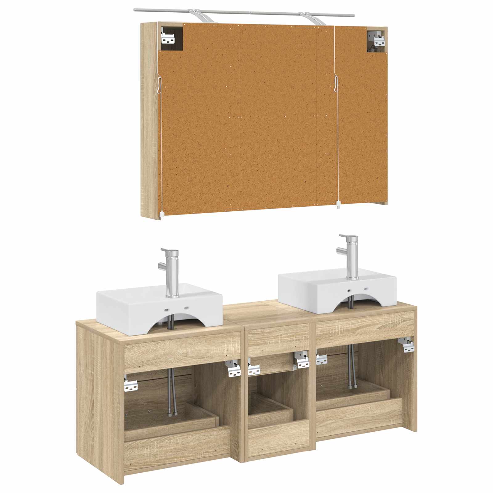 Set namještaja za kupaonicu 4 pcs Hrast sonoma