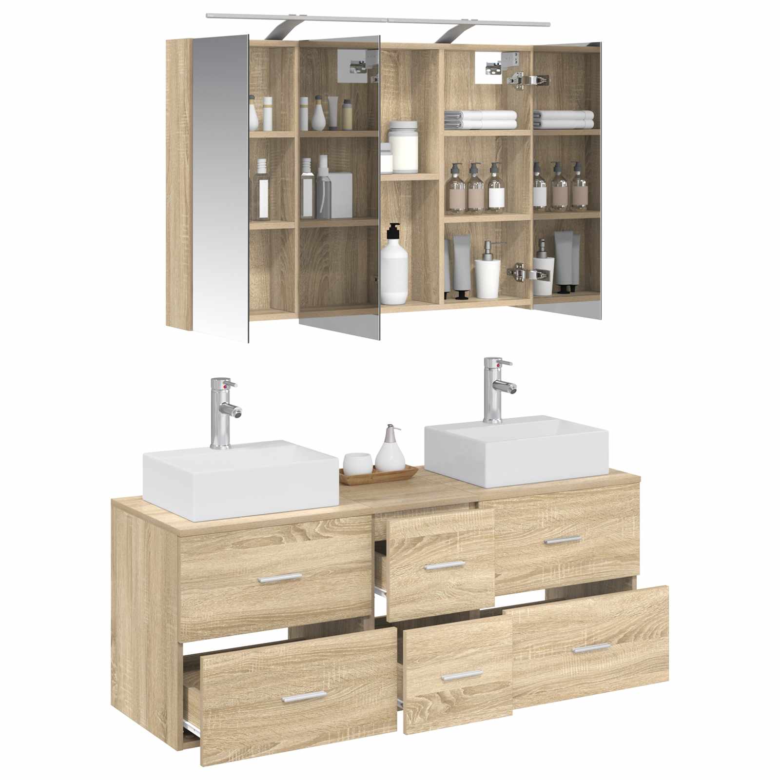 Set namještaja za kupaonicu 4 pcs Hrast sonoma