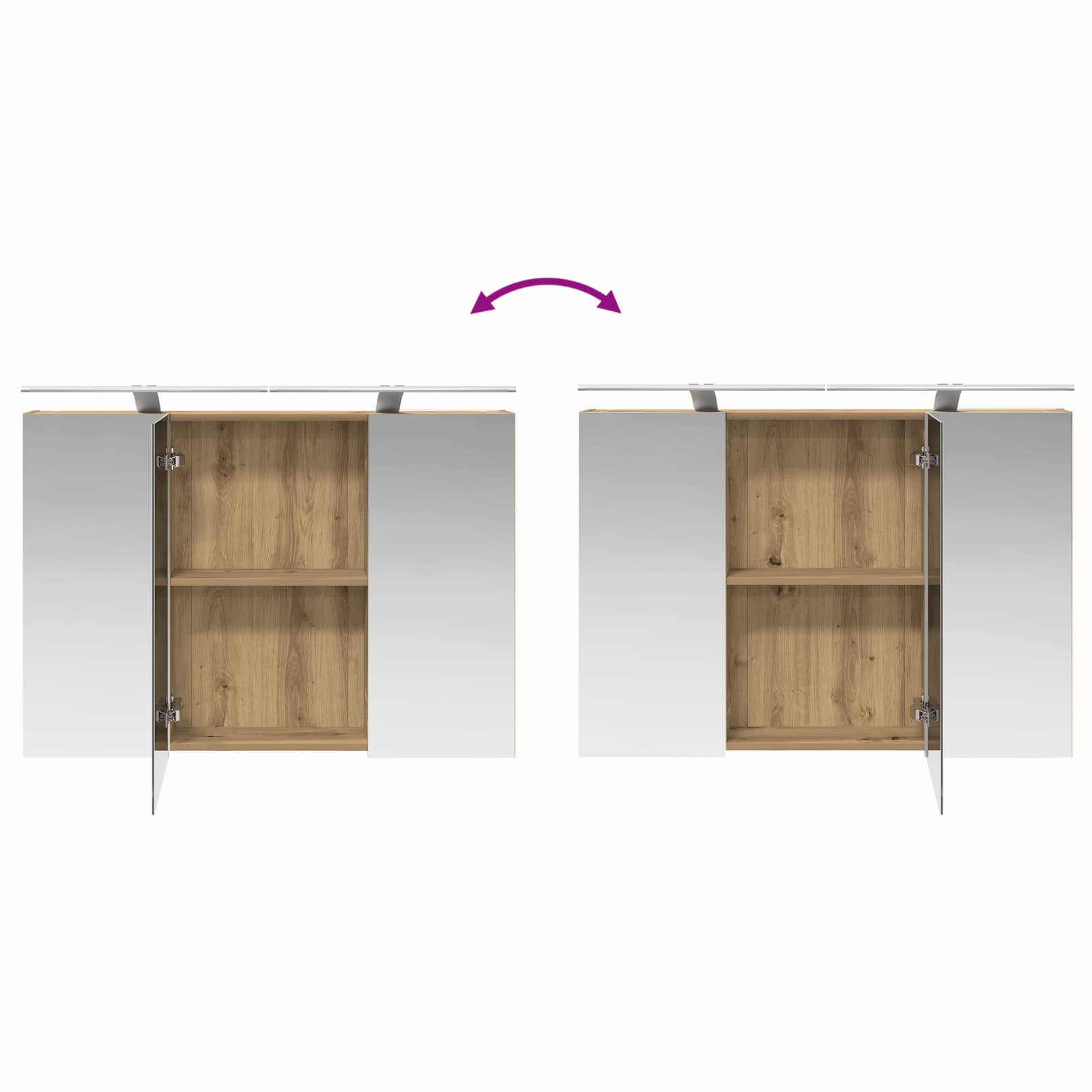 Set namještaja za kupaonicu 4 pcs Hrast artisan