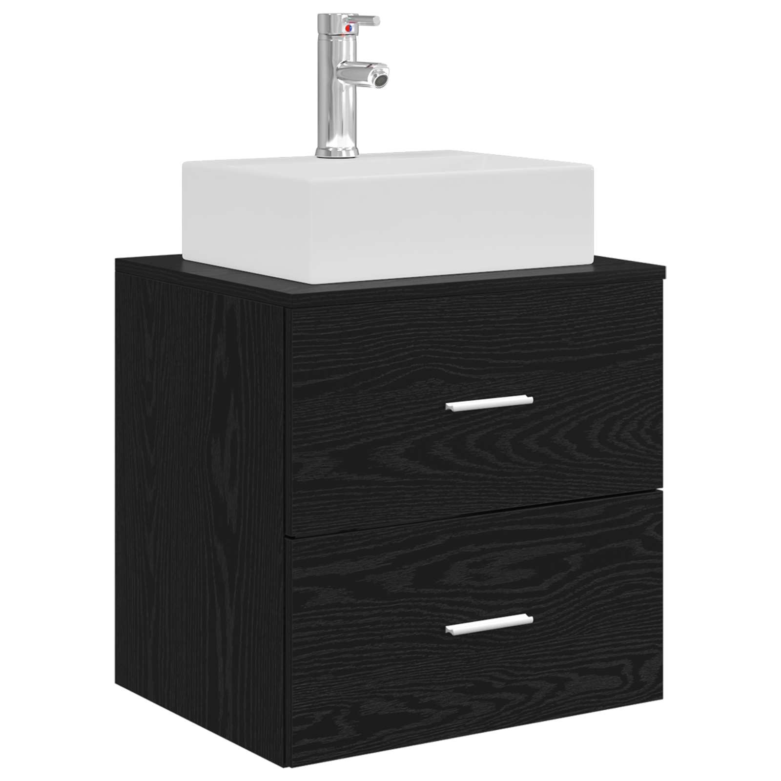 Set namještaja za kupaonicu 4 pcs Crni hrast