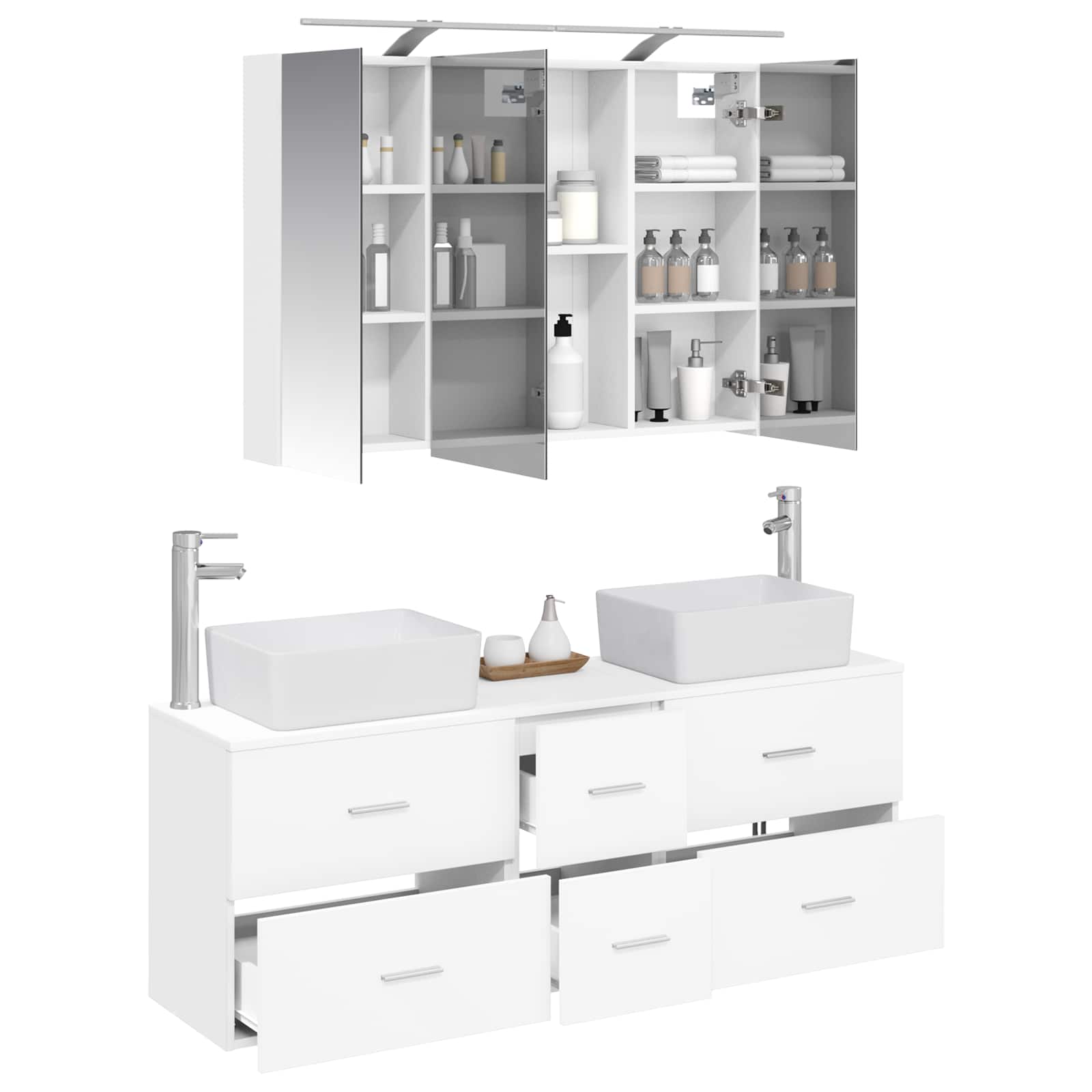 Set namještaja za kupaonicu 4 pcs Bijela